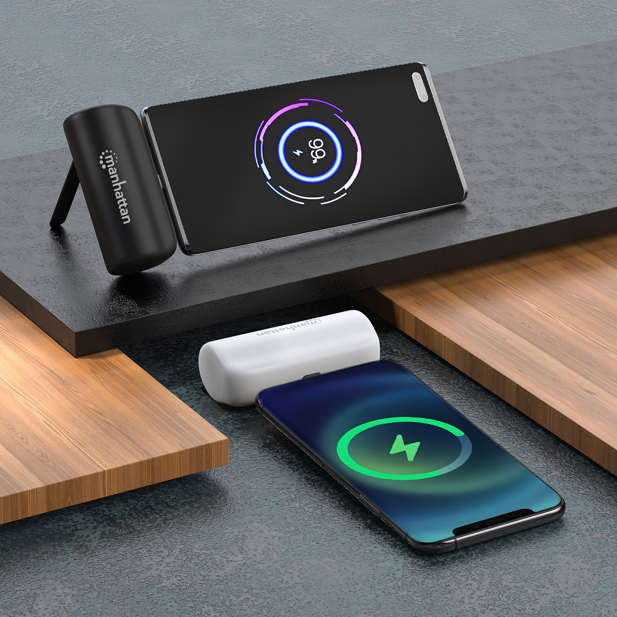 Manhattan 102636 powerbank Lithium-Ion (Li-Ion) 5000 mAh Sort