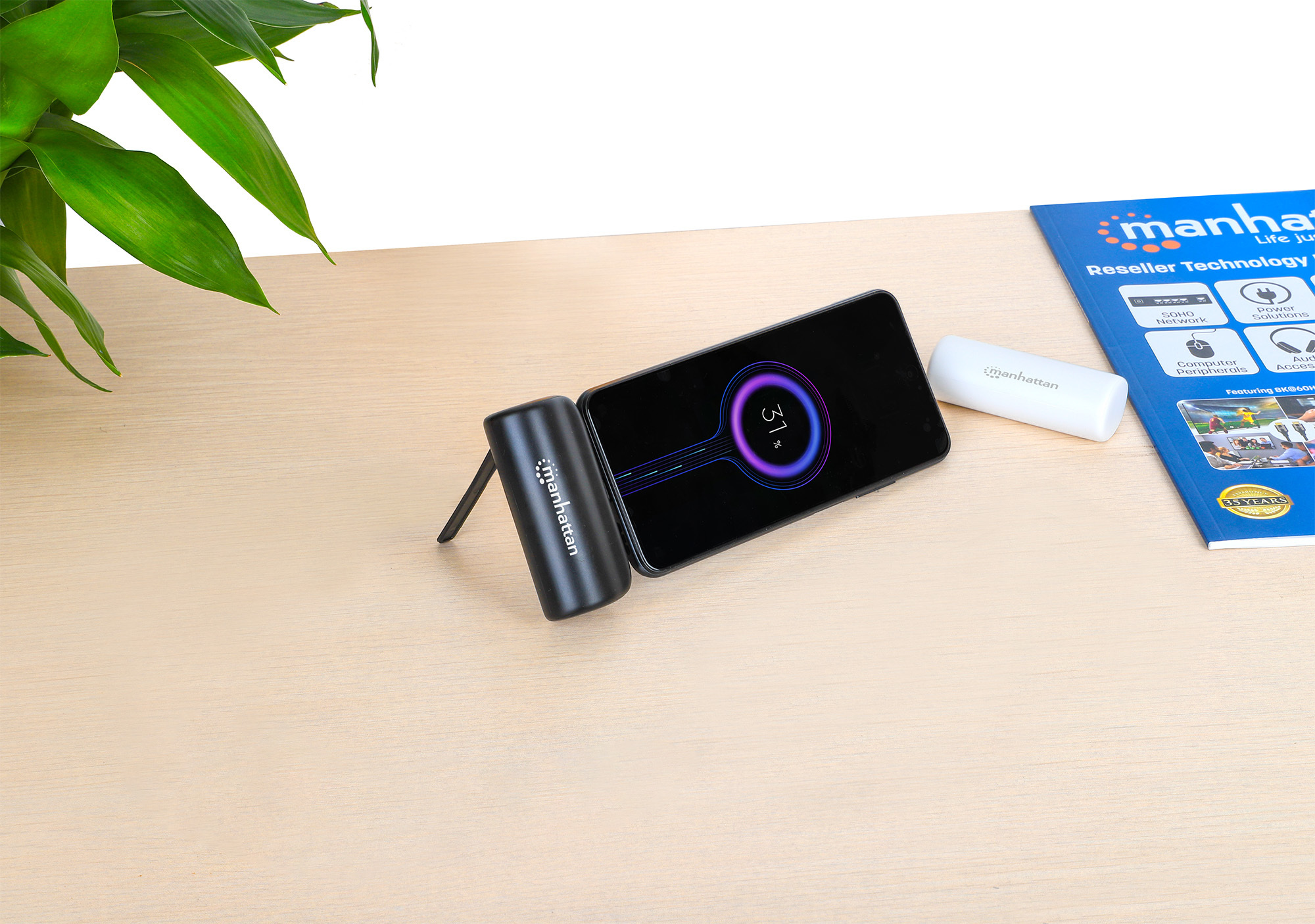 Manhattan 102636 powerbank Lithium-Ion (Li-Ion) 5000 mAh Sort