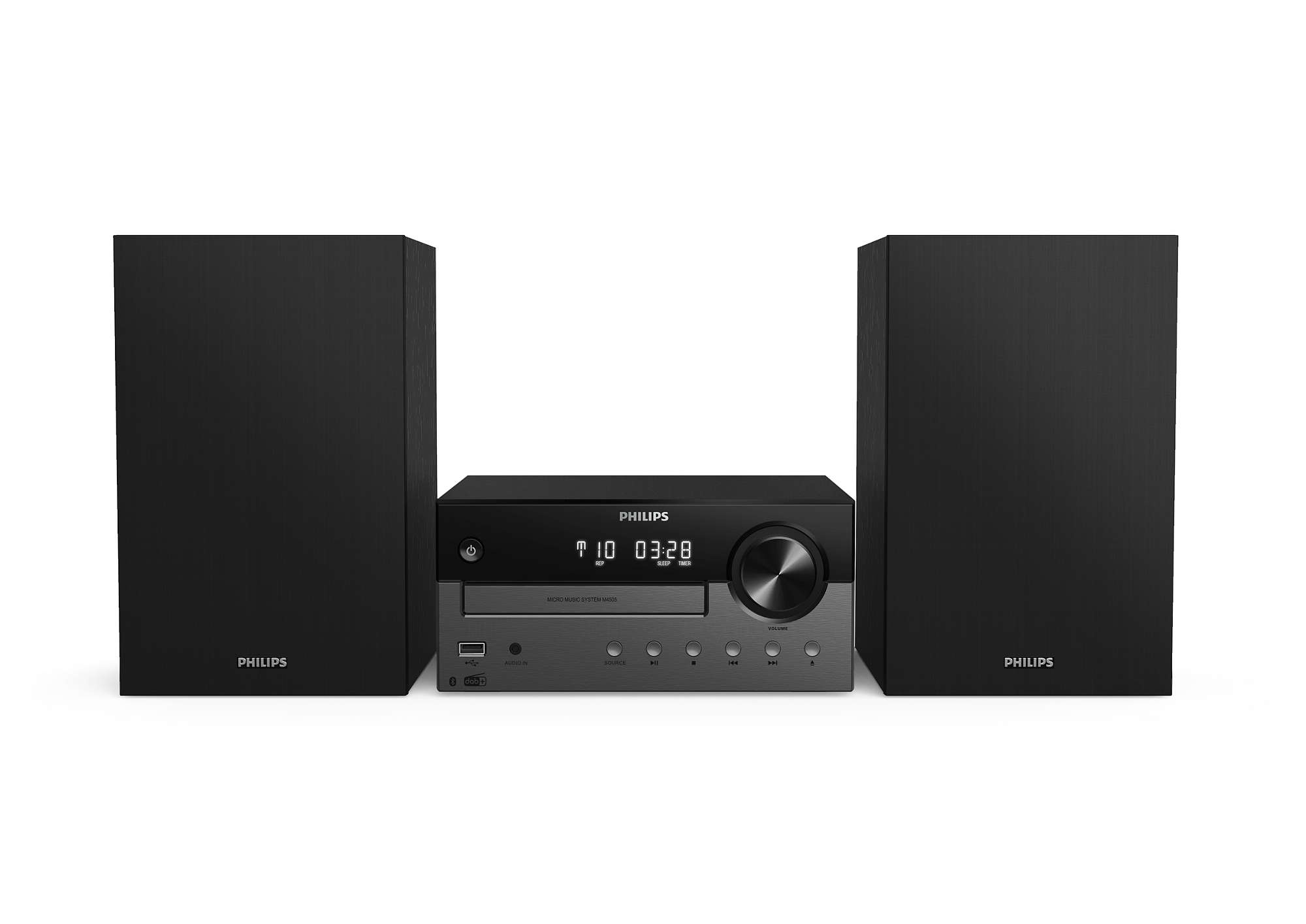 Philips TAM4505/12 stereoanlæg Home audio micro system 60 W Sort, Grå