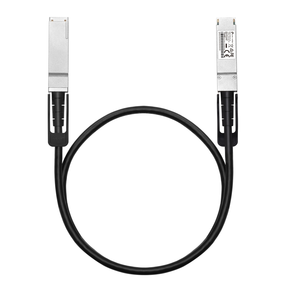TP-Link Omada SM9220-1M InfiniBand og fiberoptisk kabel QSFP28 Twinax Sort