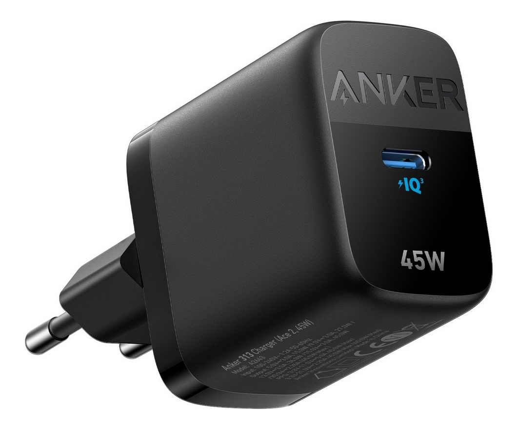 Anker 313 Charger Universel Sort Vekselstrøm Hurtig opladning Indendørs