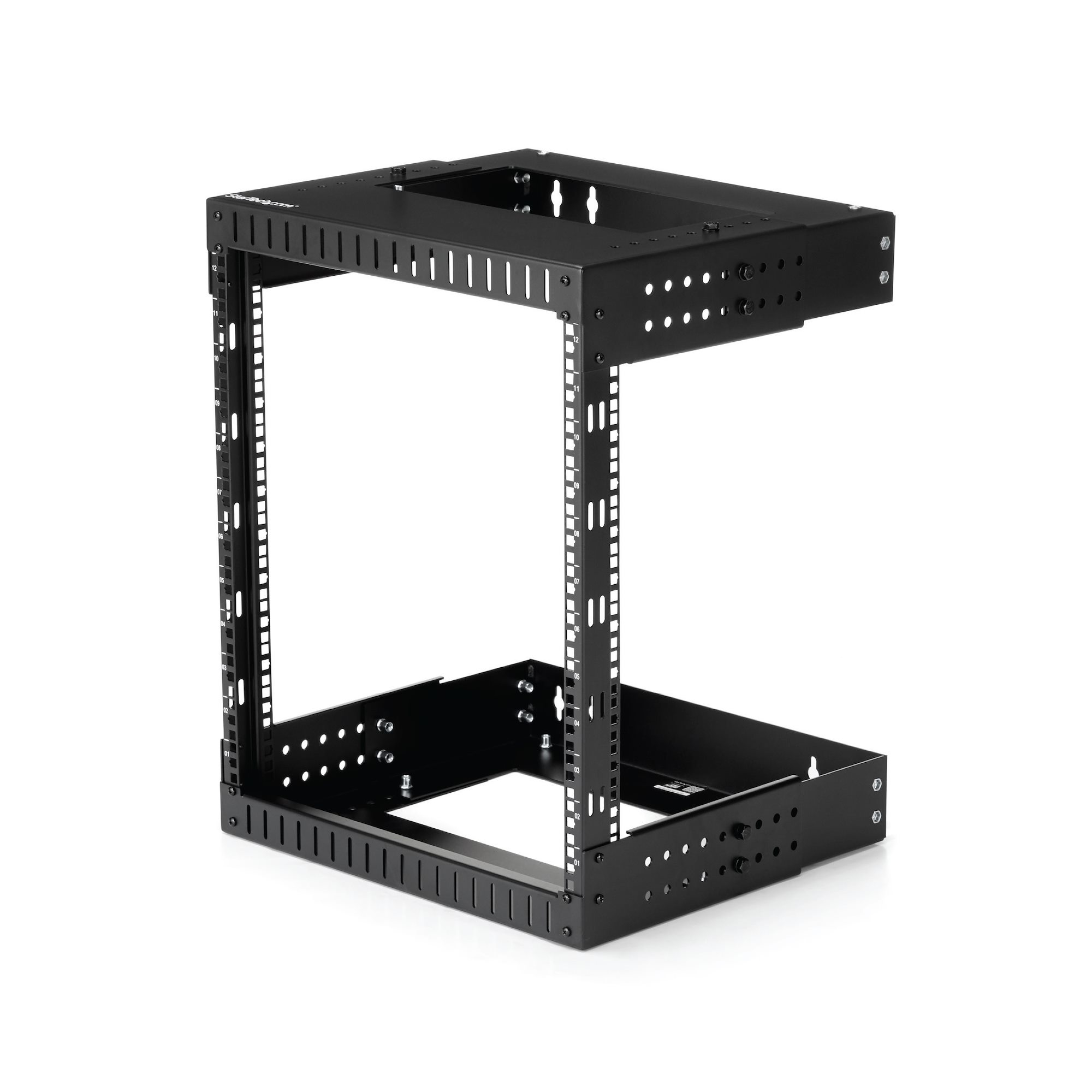 StarTech.com RK12WALLOA stativ 12U Vægmonteret stativ Sort