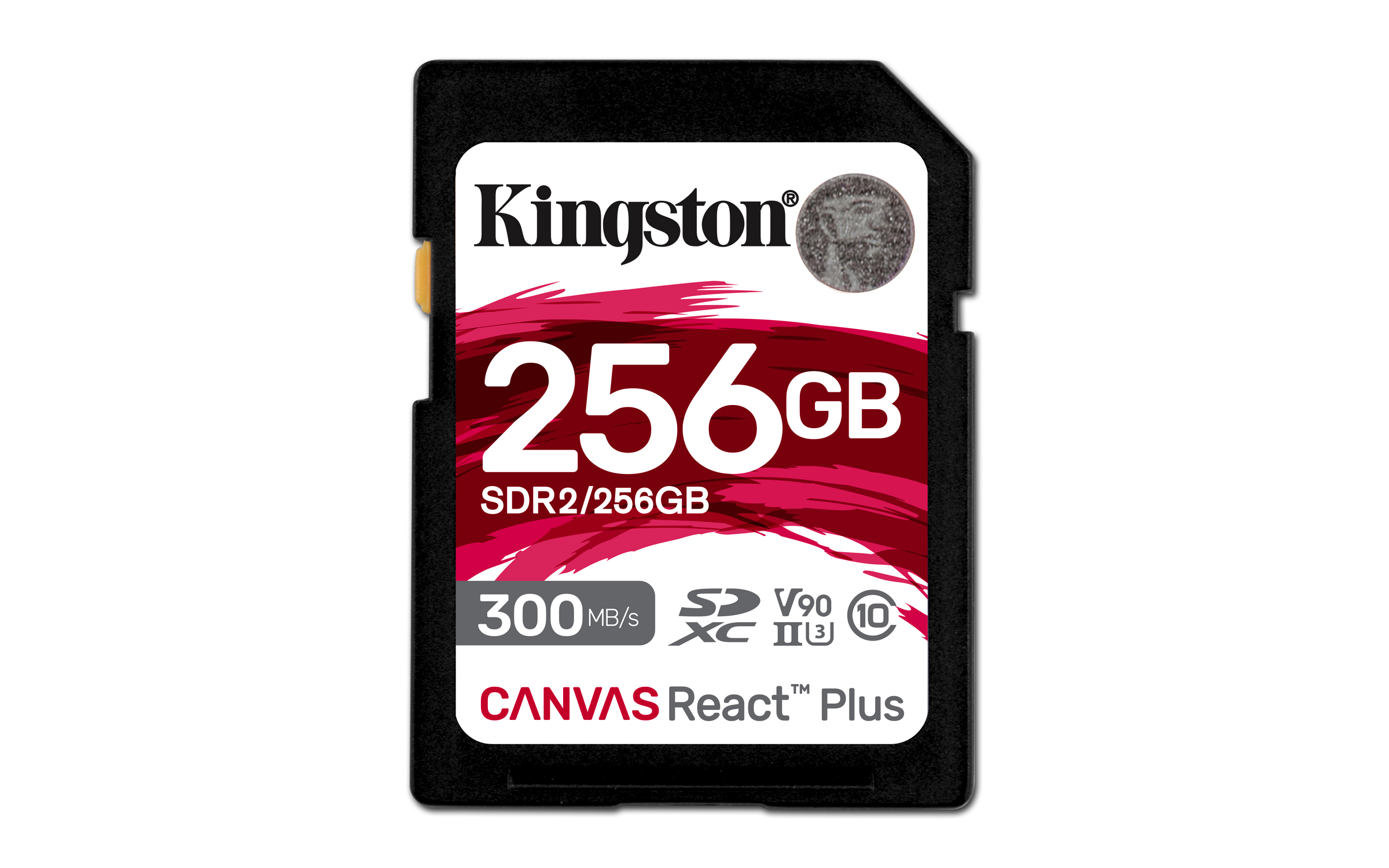 Kingston Technology 256 GB Canvas React Plus SDXC UHS-II 300R/260W U3 V90 i fuld HD/4K/8K