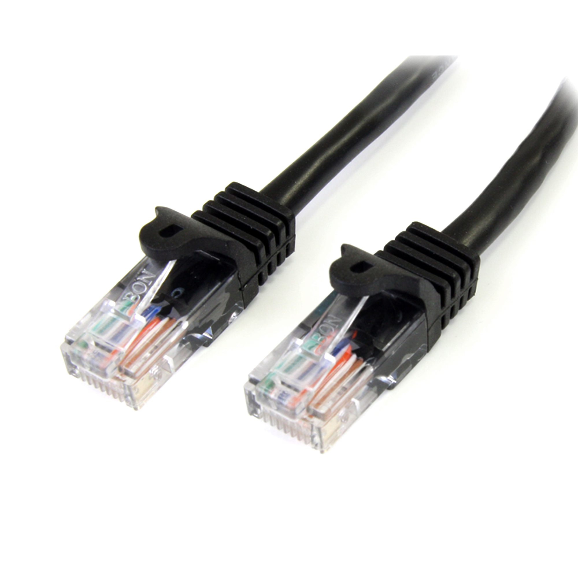 StarTech.com 45PAT2MBK netværkskabel Sort 2 m Cat5e U/UTP (UTP)