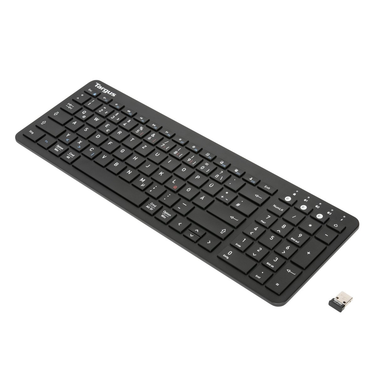 Targus AKB863DE tastatur Universel Bluetooth QWERTZ Tysk Sort