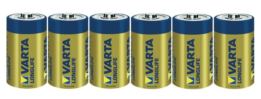 Varta Longlife Extra D, 6x Engangsbatteri Alkaline