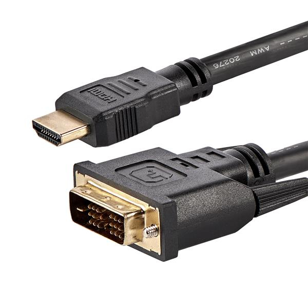 StarTech.com HDMIDVIMM6 videokabel adapter 1,8 m HDMI DVI-D Sort