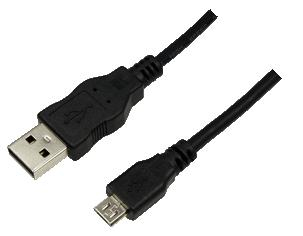 LogiLink 0.60m USB A-USB Micro B USB-kabel USB 2.0 0,60 m Micro-USB B 0,48 Gbit/sek. Sort