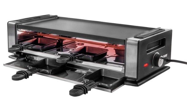 Unold 48730 raclette grill 8 person(er) 1200 W Sort, Rustfrit stål