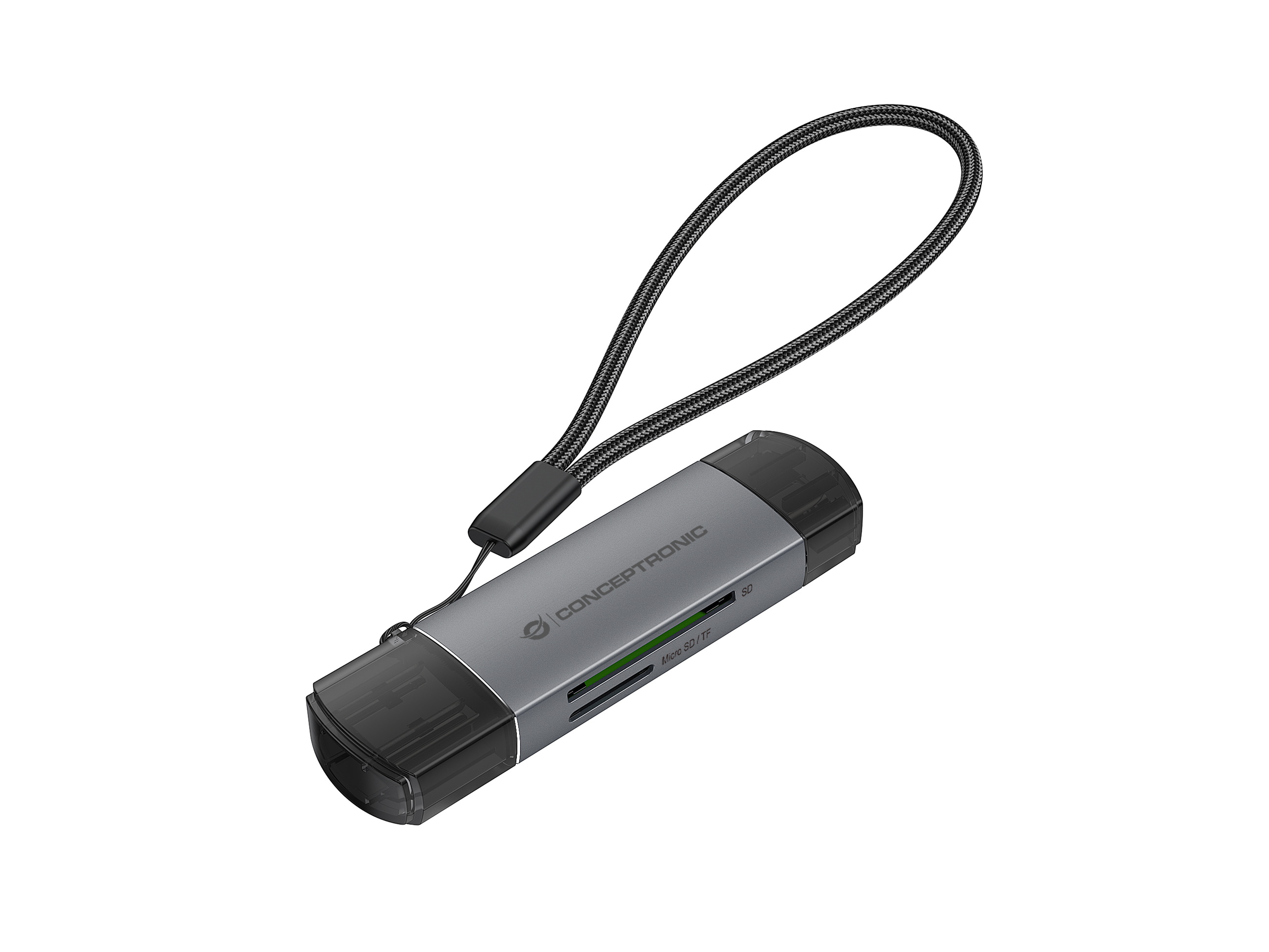 Conceptronic BIAN05G kortlæser USB 3.2 Gen 1 (3.1 Gen 1) Type-A/Type-C Grå