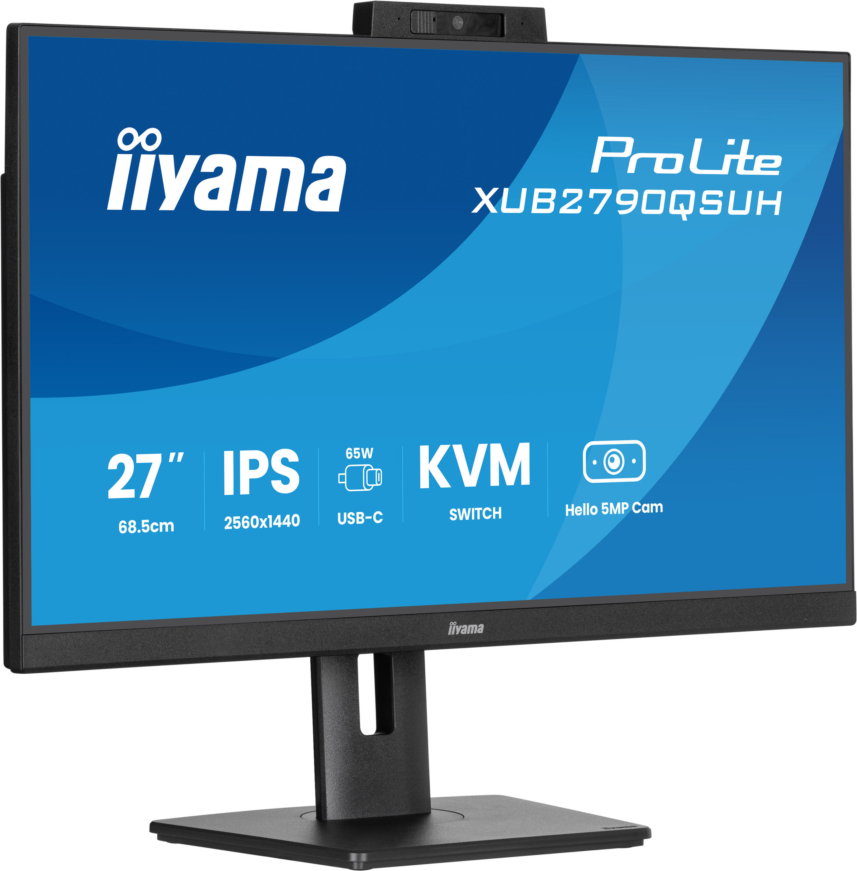iiyama ProLite XUB2790QSUH-B2 computerskærm 68,6 cm (27") 2560 x 1440 pixel Wide Quad HD LED Sort