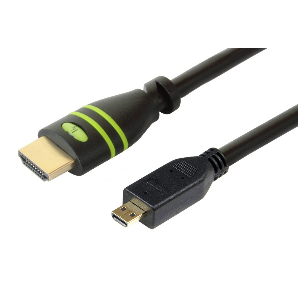 Techly 3.0m HDMI 1.4a/Micro HDMI D HDMI-kabel 3 m HDMI Type A (Standard) HDMI Type D (Micro) Sort