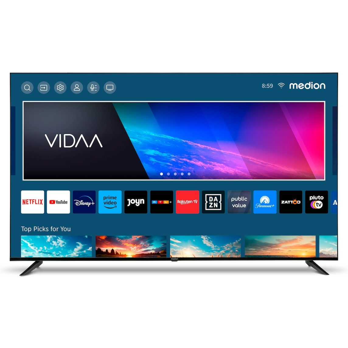 MEDION LIFE X16514 (MD 31643) 165,1 cm (65") 4K Ultra HD Smart TV Wi-Fi Sort 250 cd/m²