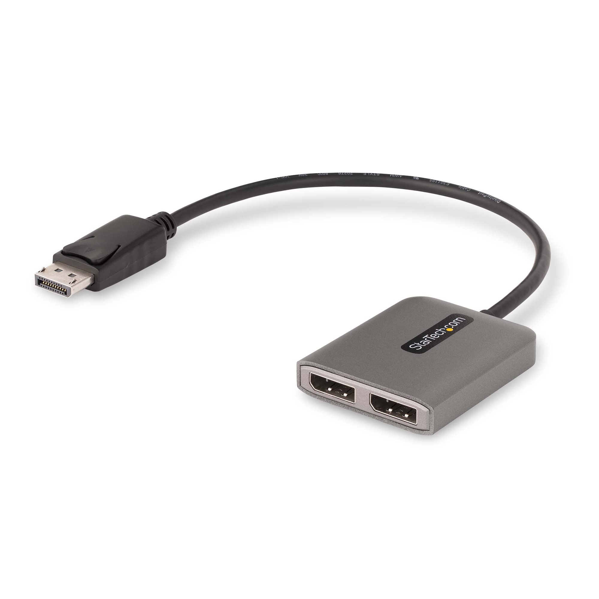 StarTech.com MST14DP122DP videokabel adapter 0,3 m DisplayPort 2 x DVI Grå