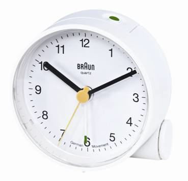 Braun BNC 001 Quartz alarmur Hvid