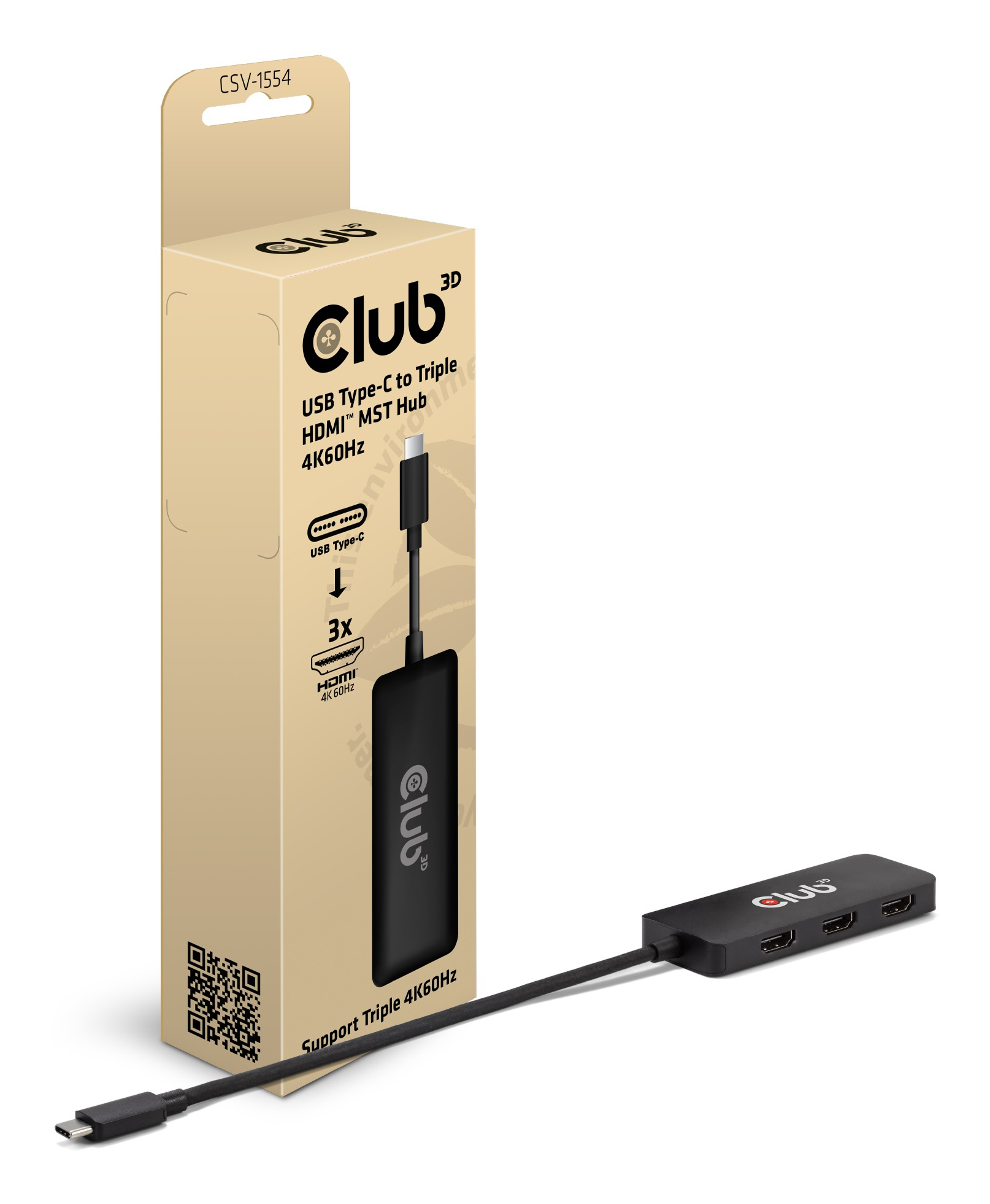 CLUB3D CSV-1554 interface hub USB Type-C Sort