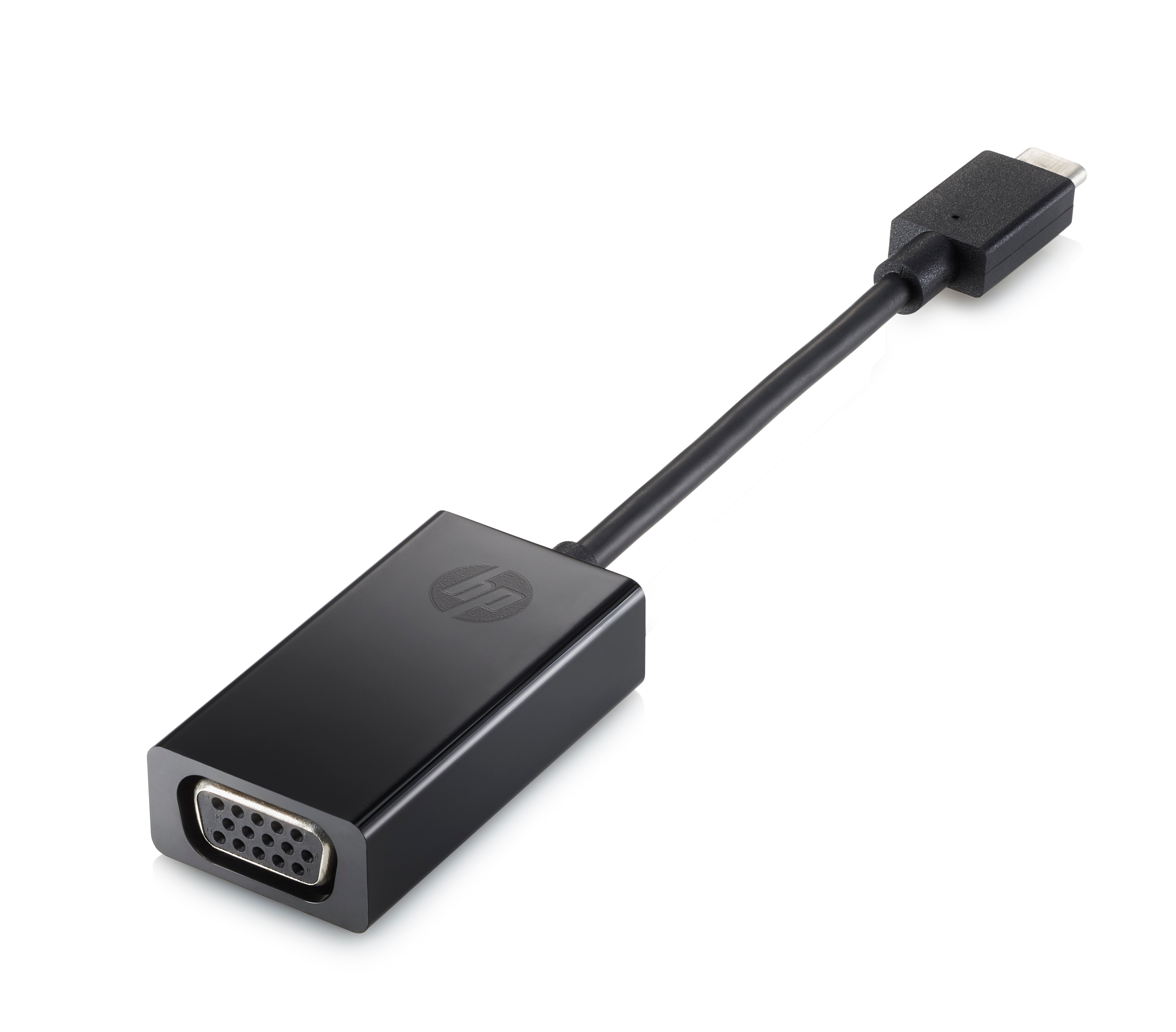 HP N9K76AA 0,076 m VGA (D-Sub) USB Type-C Sort