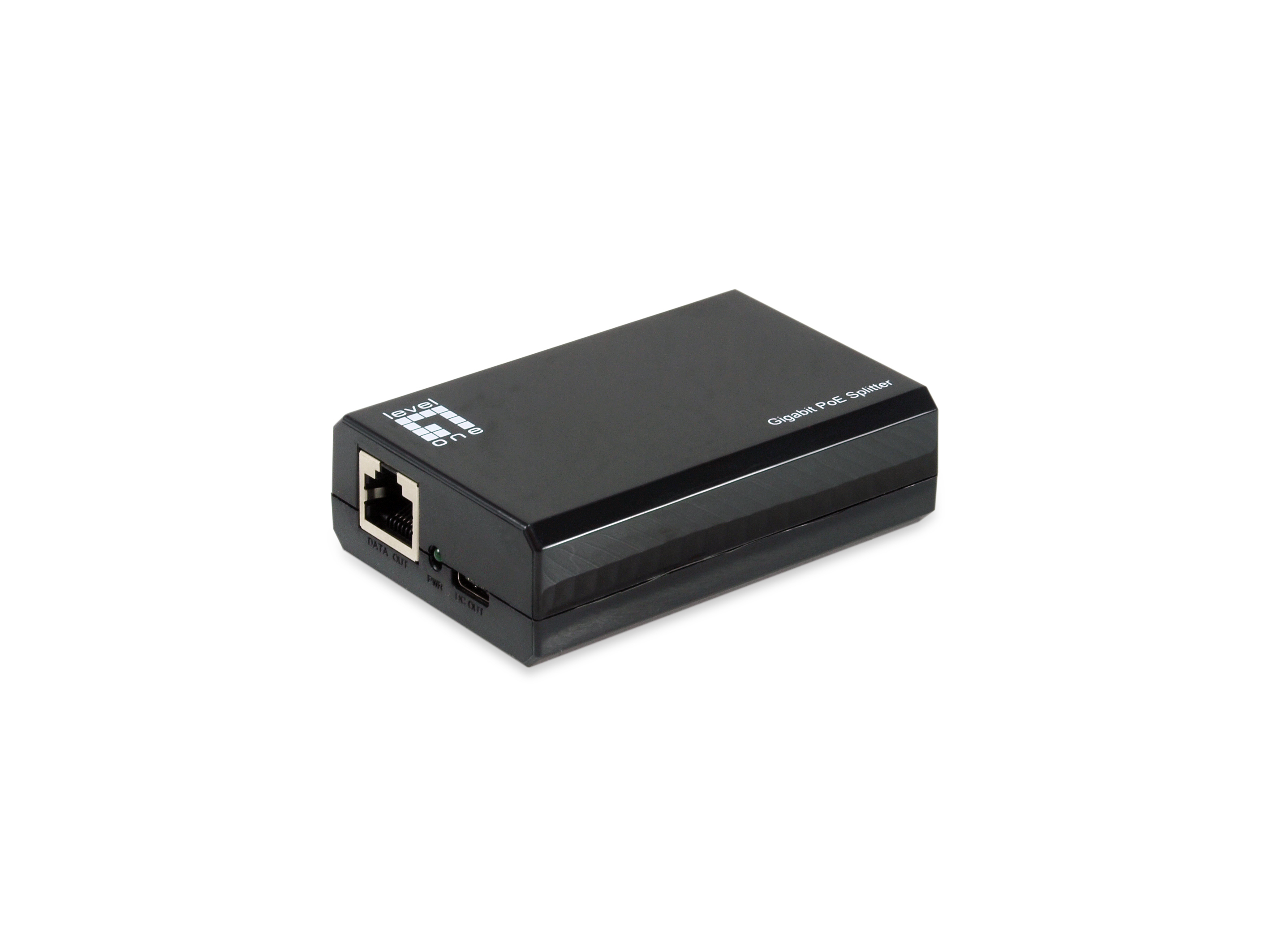 LevelOne POS-5001 netværks-splitter Strøm over Ethernet (PoE) Sort