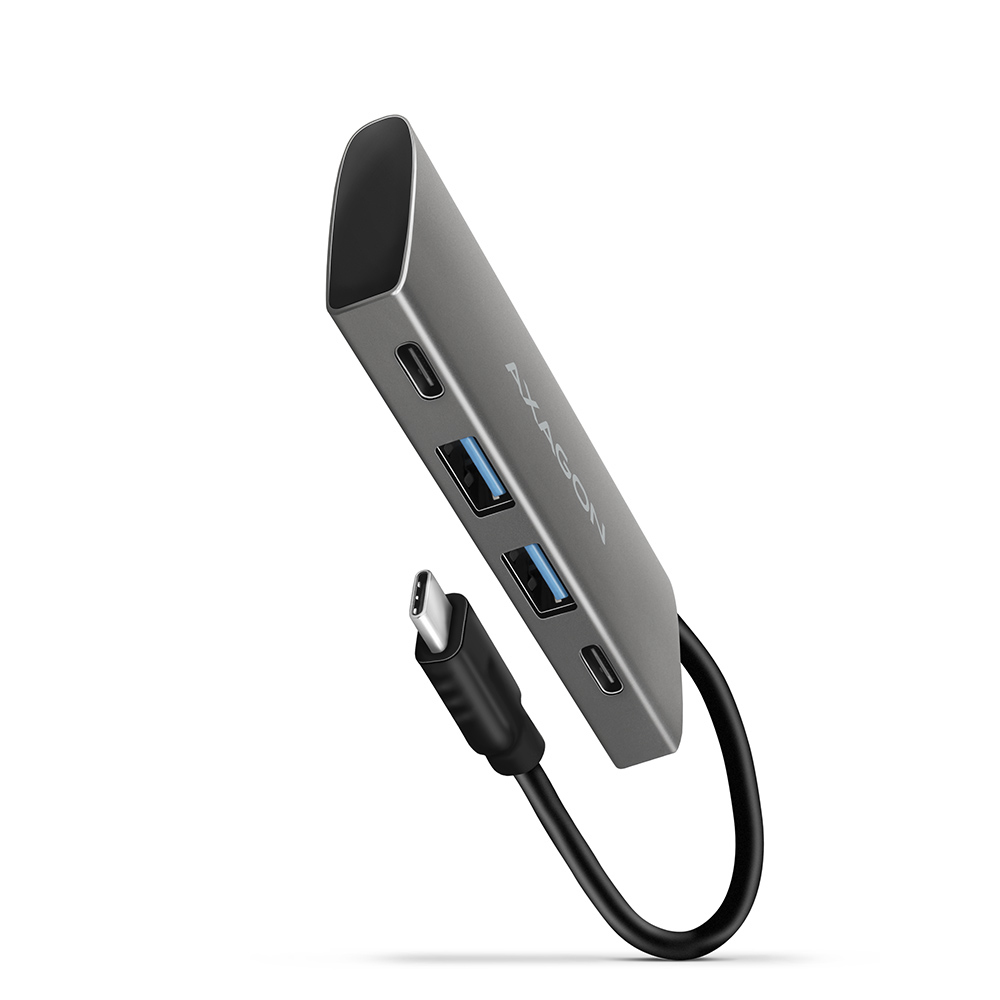 Axagon HMC-4G2 interface hub USB 3.2 Gen 2 (3.1 Gen 2) Type-C 10000 Mbit/s Grå