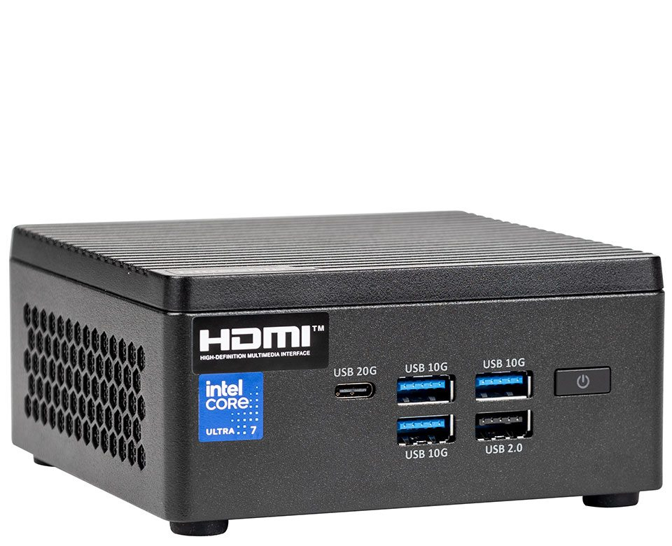 bluechip BUSINESSline M11471 *KI ready* Intel Core Ultra 7 155H 16 GB DDR5-SDRAM 500 GB SSD Windows 11 Pro Mini PC Sort