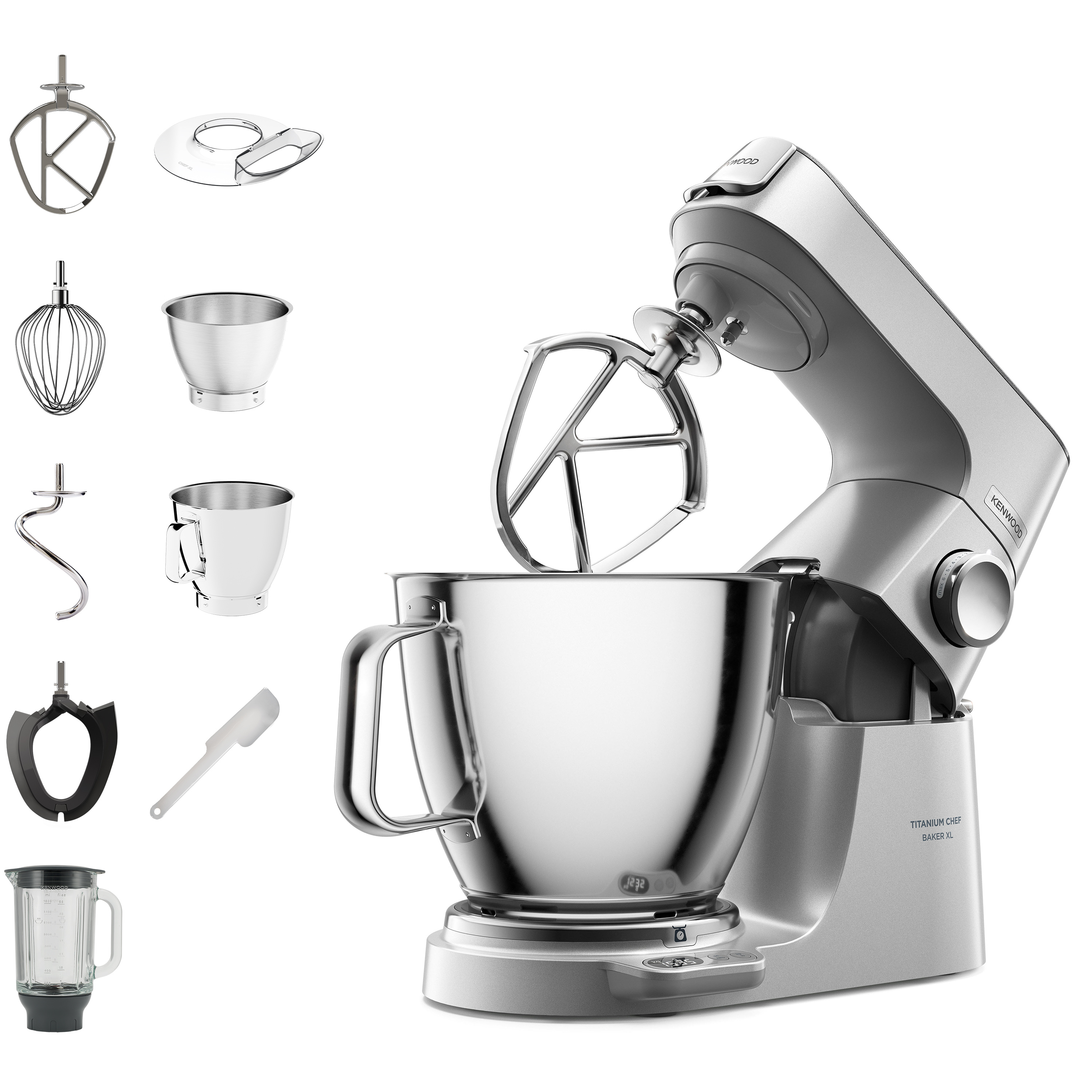 Kenwood Titanium Chef Baker XL foodprocessor 1200 W 7 L Rustfrit stål