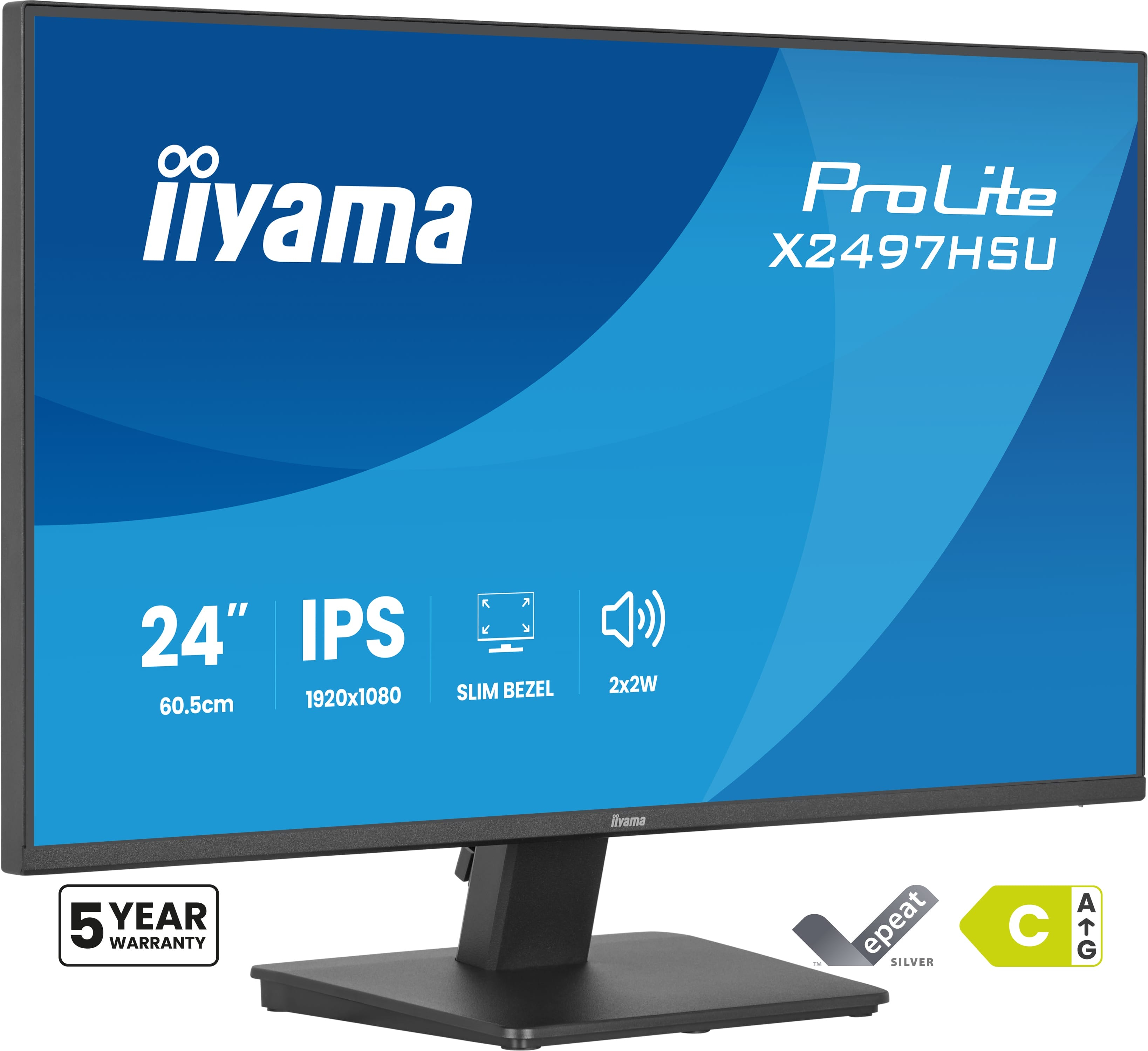 iiyama ProLite X2497HSU-B1 computerskærm 60,5 cm (23.8") 1920 x 1080 pixel Fuld HD LED Sort