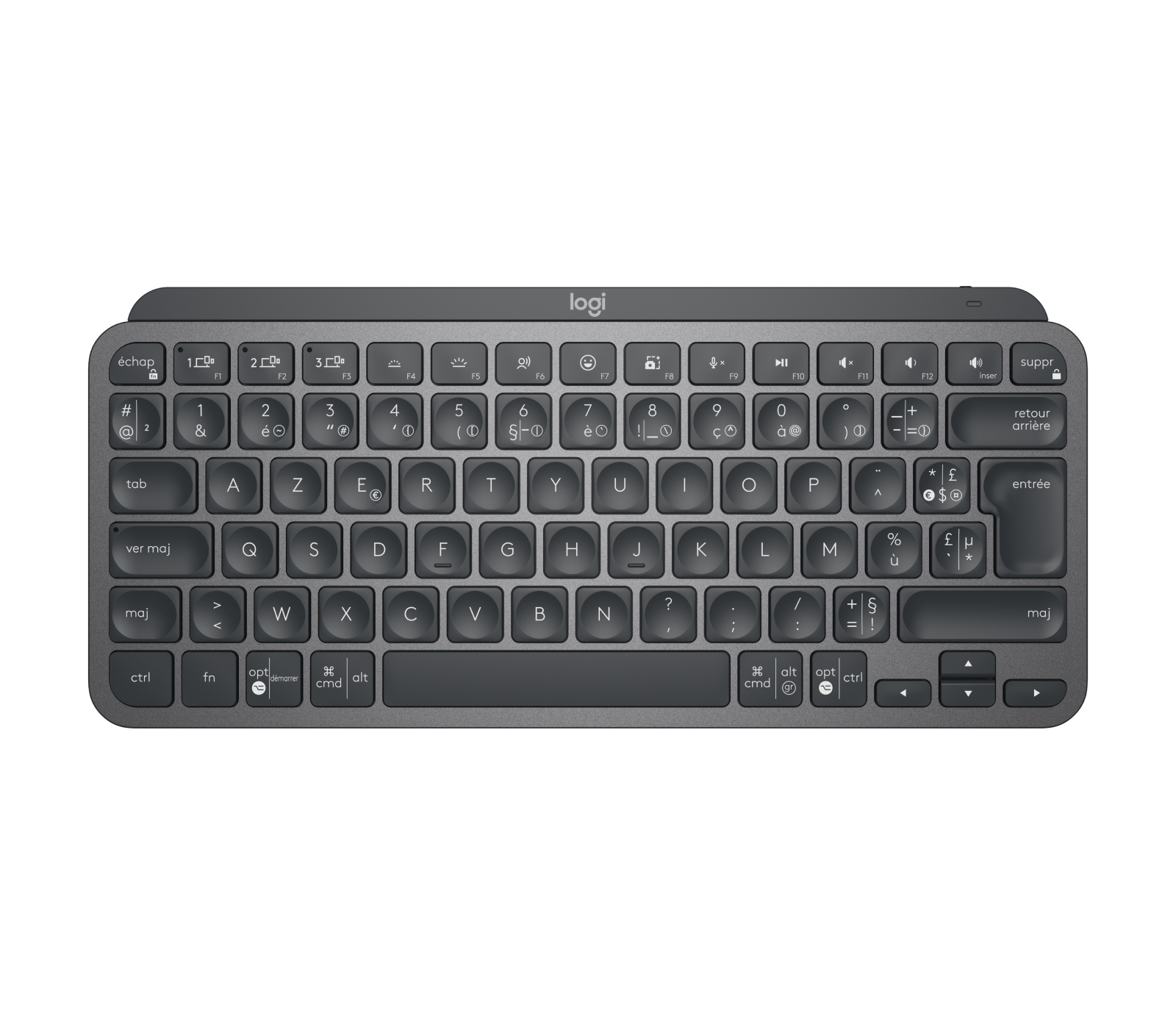 Logitech MX Keys Mini for Business tastatur Kontor RF trådløs + Bluetooth AZERTY Fransk Grafit