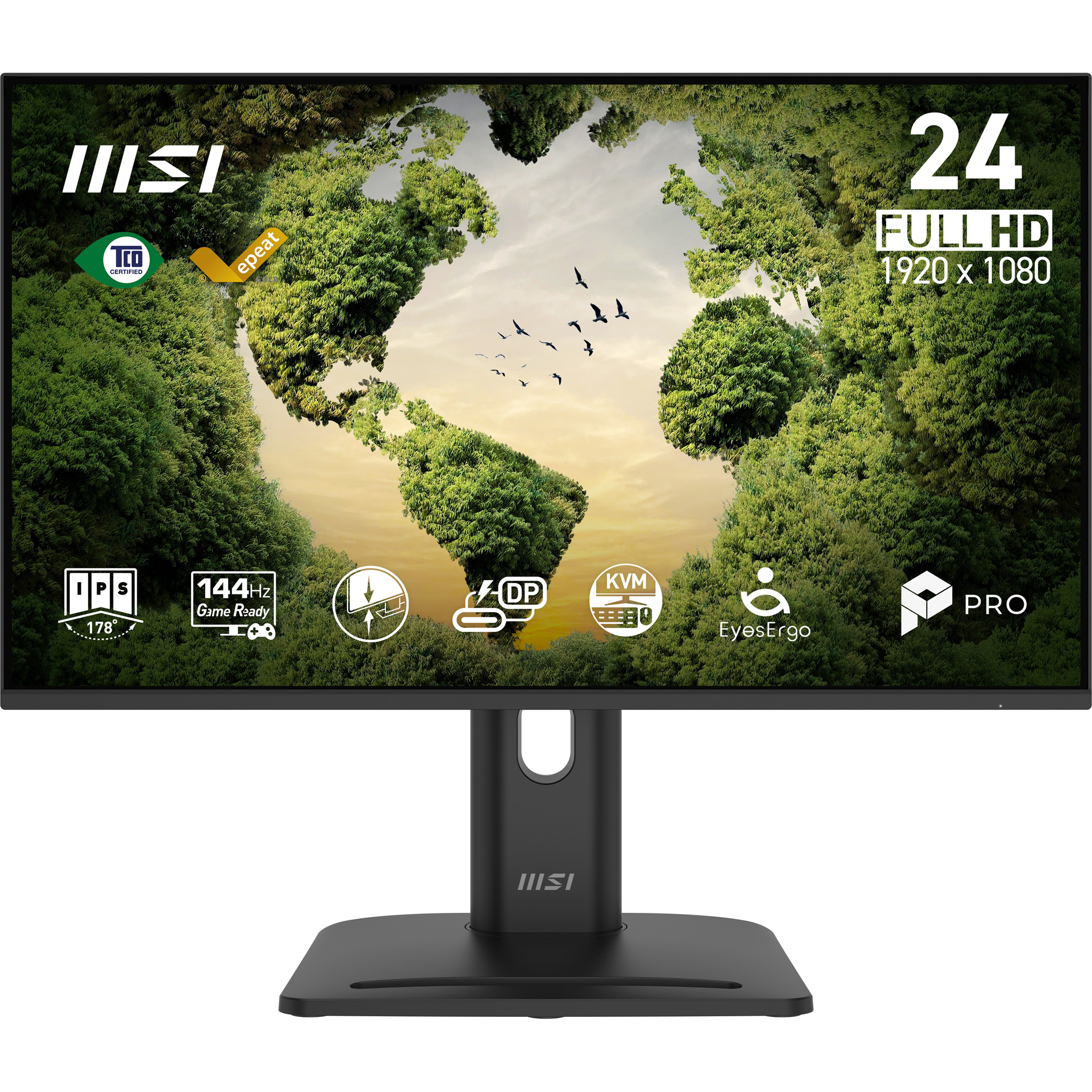 MSI Pro MP245PHGN E14 computerskærm 60,5 cm (23.8") 1920 x 1080 pixel Fuld HD LCD Sort