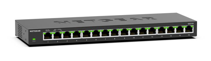 NETGEAR GS316 Ikke administreret L2 Gigabit Ethernet (10/100/1000) Sort