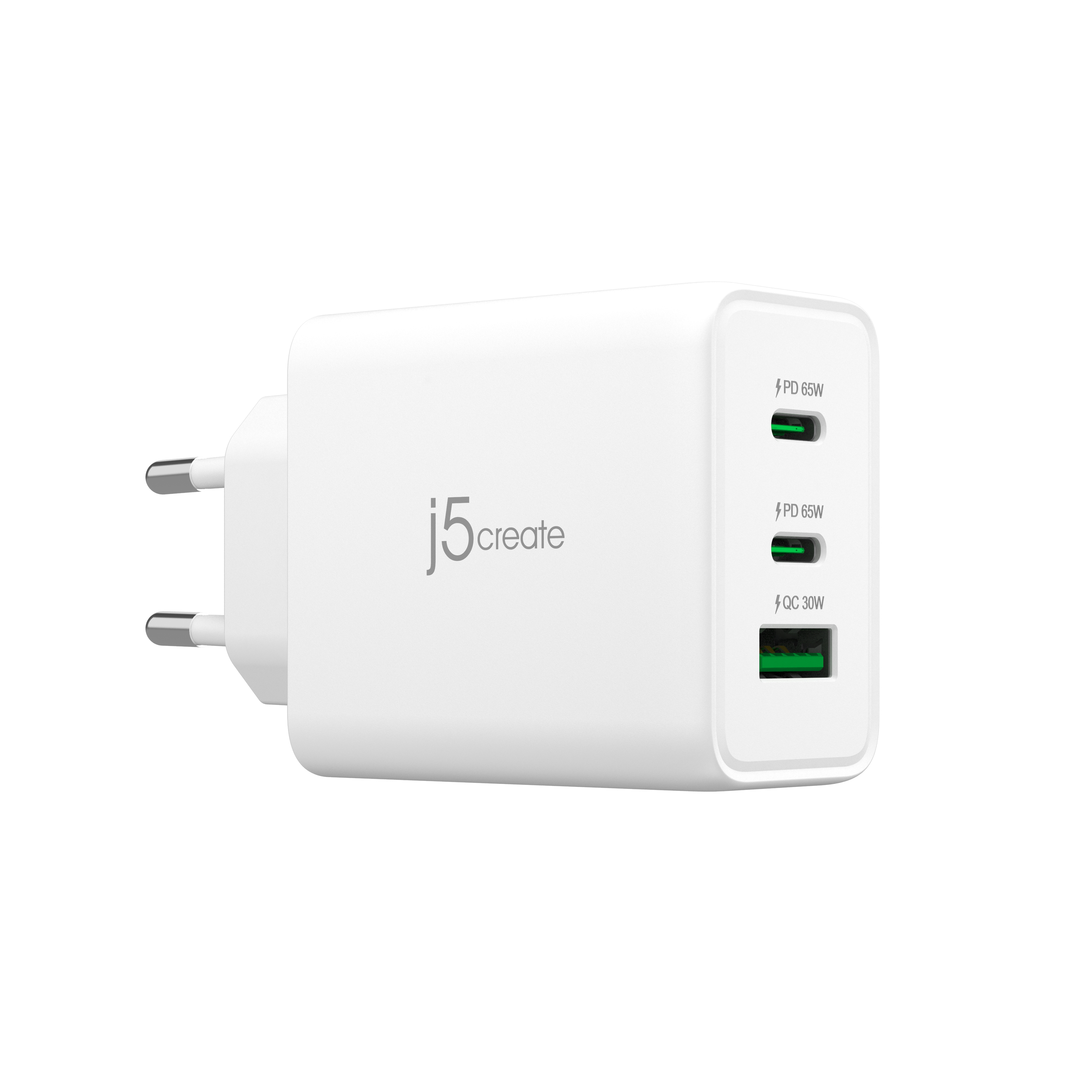 j5create JUP3365E-EN 65W GaN 3-ports USB-C®-oplader - EU