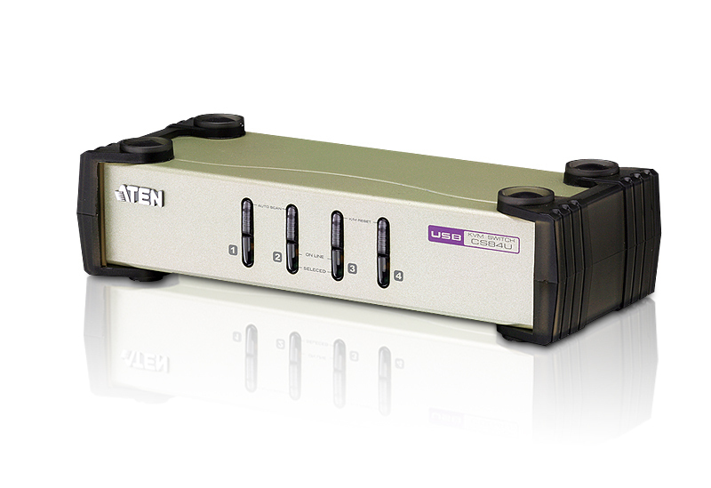 ATEN CS84U-AT KVM Switch Sort, Grå