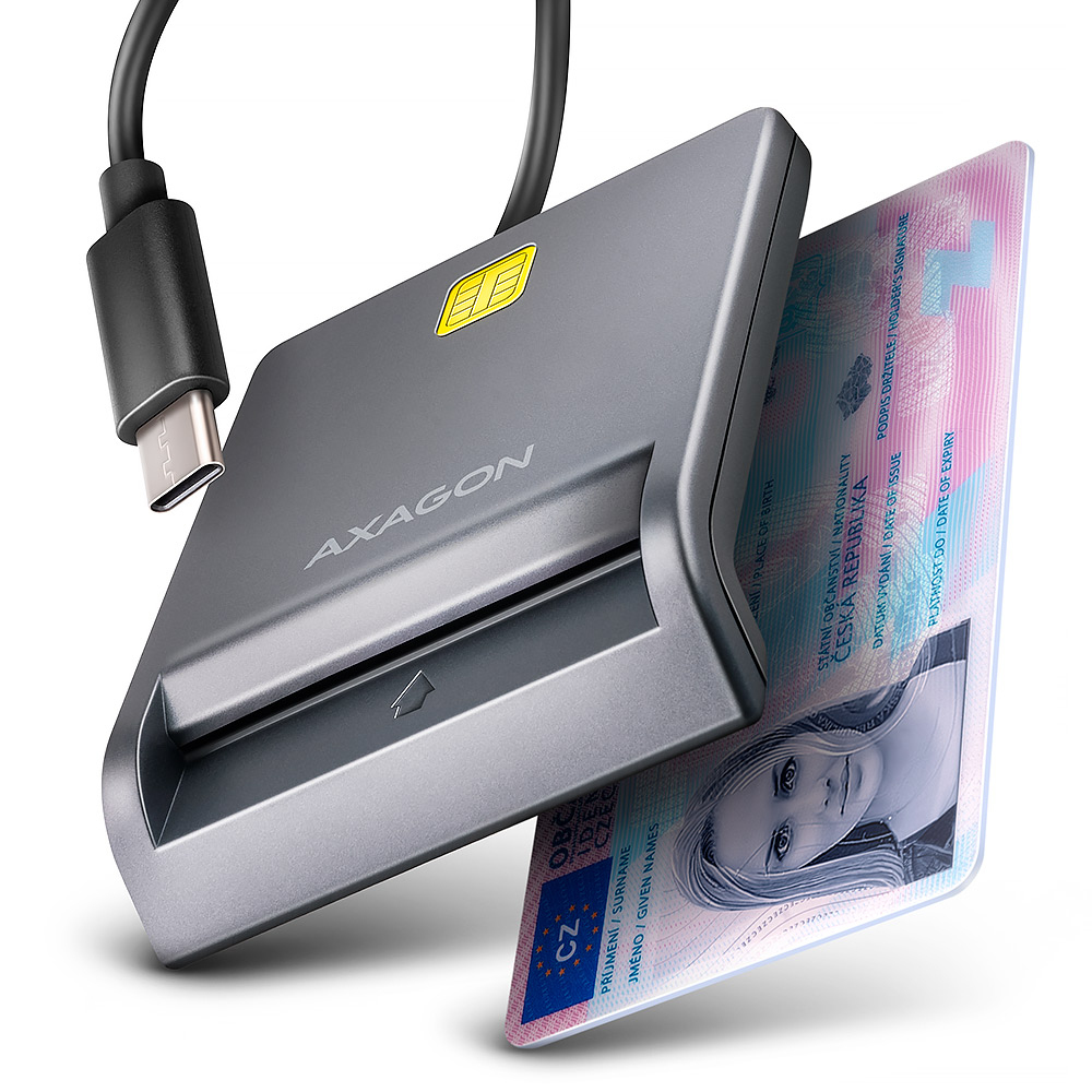 Axagon CRE-SM3TC kortlæser USB 2.0 Type-C Grå