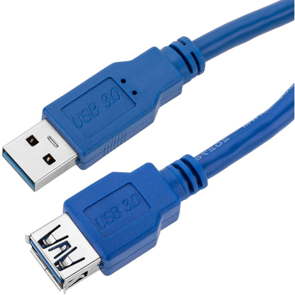 Techly 3.0m USB 3.0 A M/F USB-kabel USB 3.2 Gen 1 (3.1 Gen 1) 3 m USB A Blå