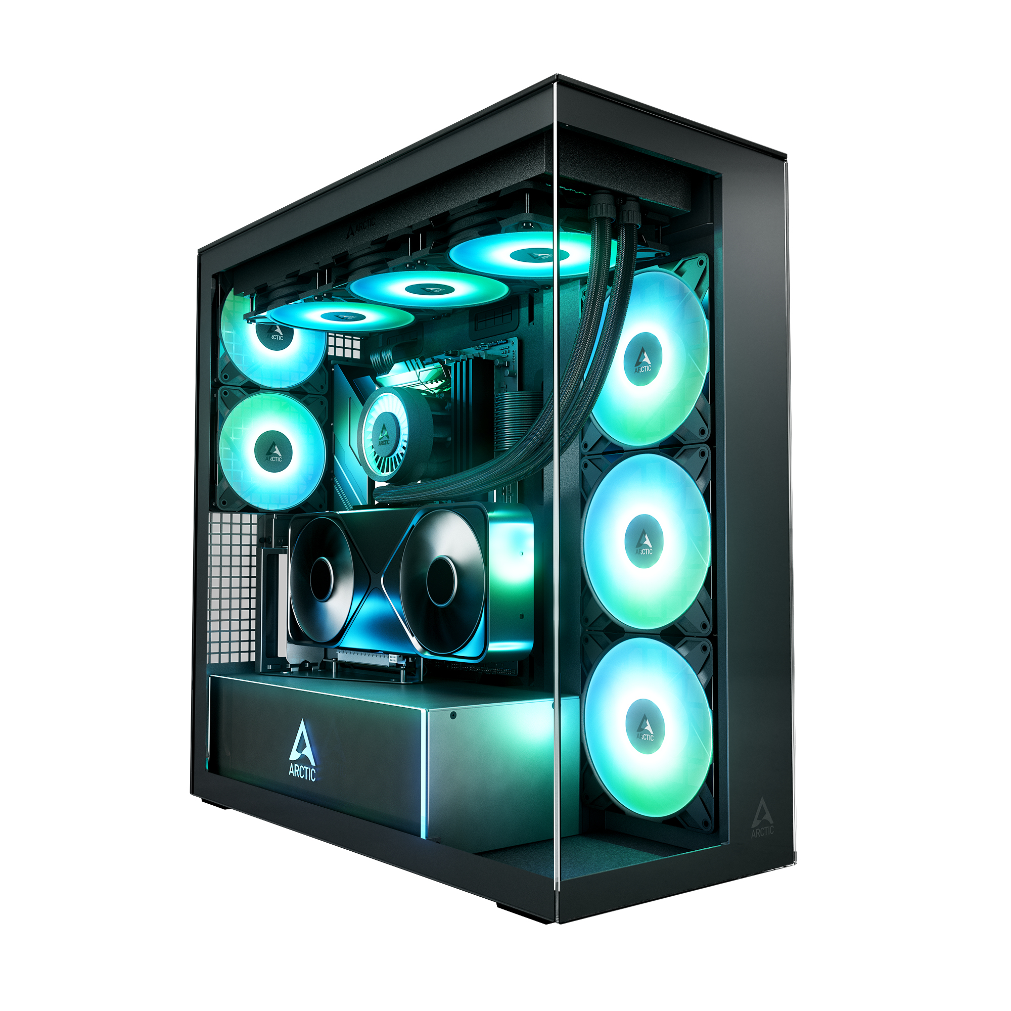 ARCTIC Xtender VG Black (Clear Glass) Sort, Transparent