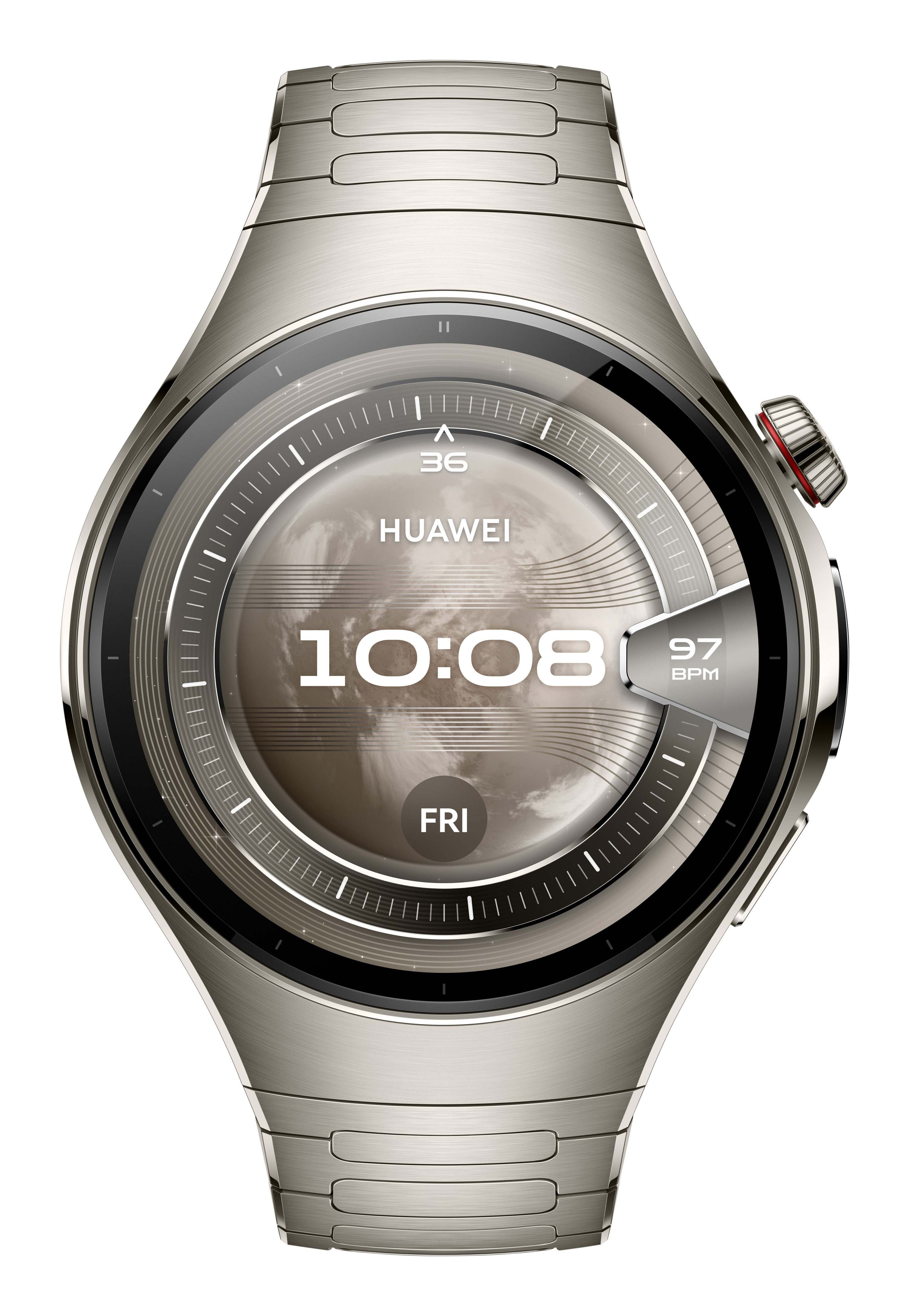 Huawei WATCH 5 3,51 cm (1.38") AMOLED 46 mm Digital 466 x 466 pixel Berøringsskærm Sølv Wi-Fi GPS (satellit)