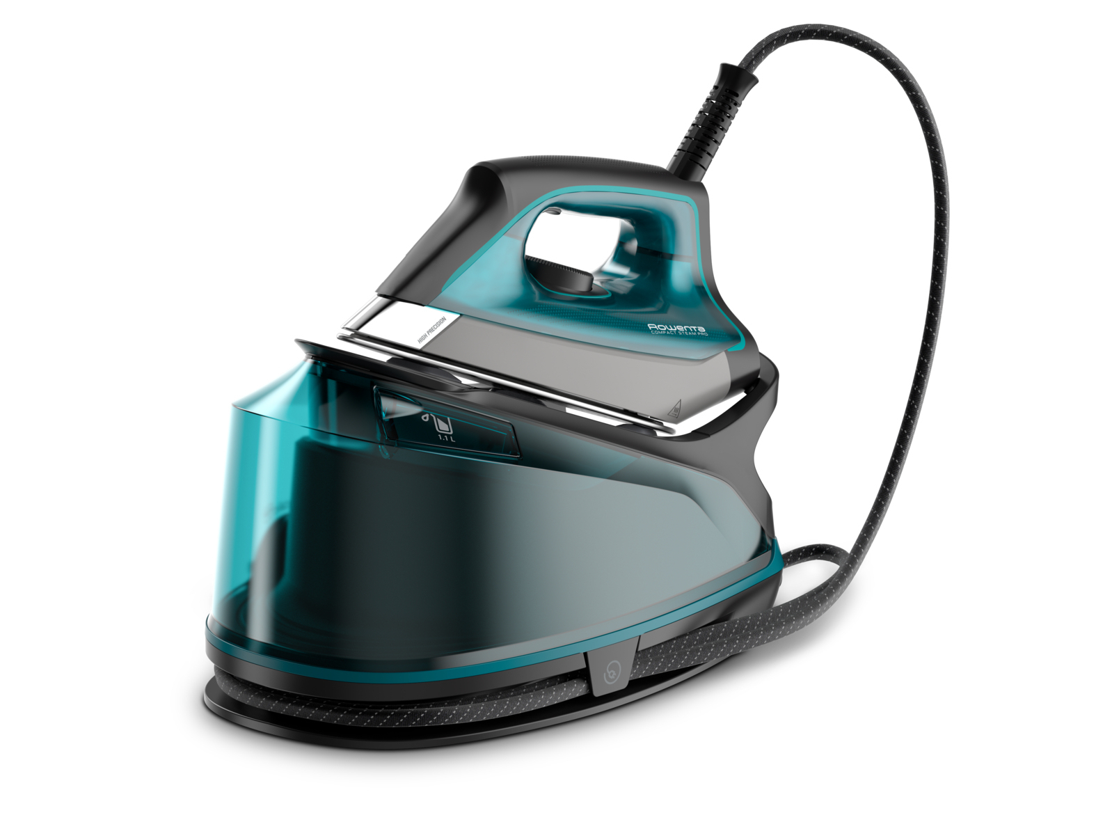 Rowenta DG7623 Dampstrygestation med tryksat damp 2200 W 1,1 L Microsteam 400 HD Laser-strygesål Sort, Blå
