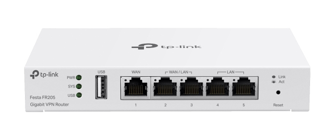 TP-Link Festa FR205 kabelforbundet router 10 Gigabit Ethernet, 100 Gigabit Ethernet, Gigabit Ethernet Hvid