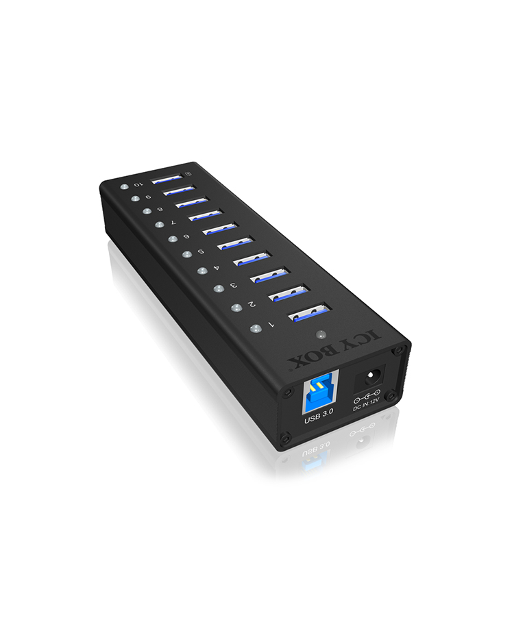 ICY BOX IB-AC6110 USB 3.2 Gen 1 (3.1 Gen 1) Type-B 5000 Mbit/s Sort