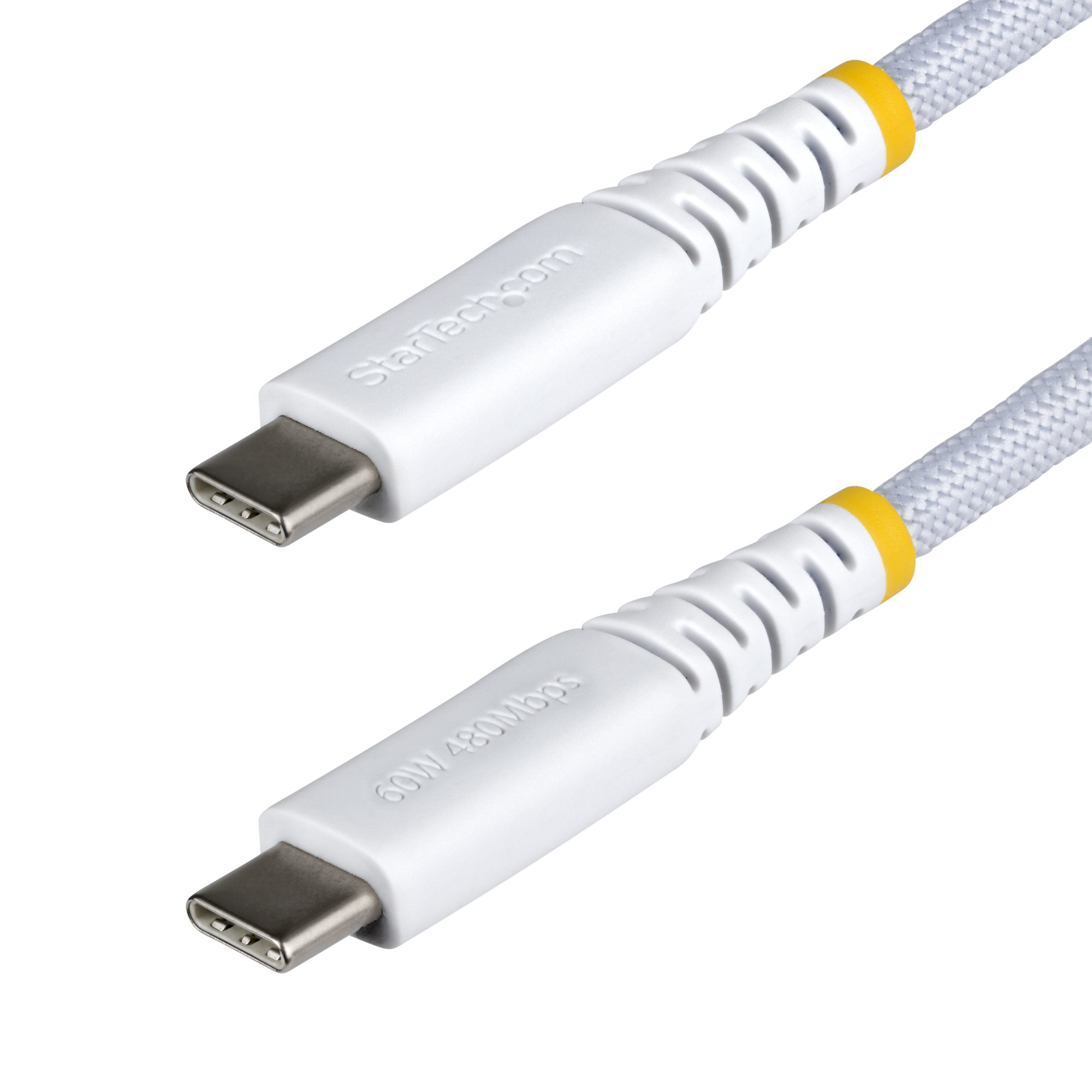 StarTech.com USB2CC2MNCBRWH USB-kabel USB 2.0 2 m USB C 0,48 Gbit/sek. 60 W Hvid