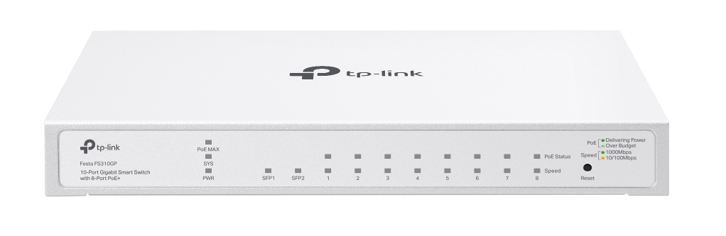 TP-Link FESTA FS310GP netværksswitch Administreret L2/L2+ Gigabit Ethernet (10/100/1000) Strøm over Ethernet (PoE) 1U Hvid