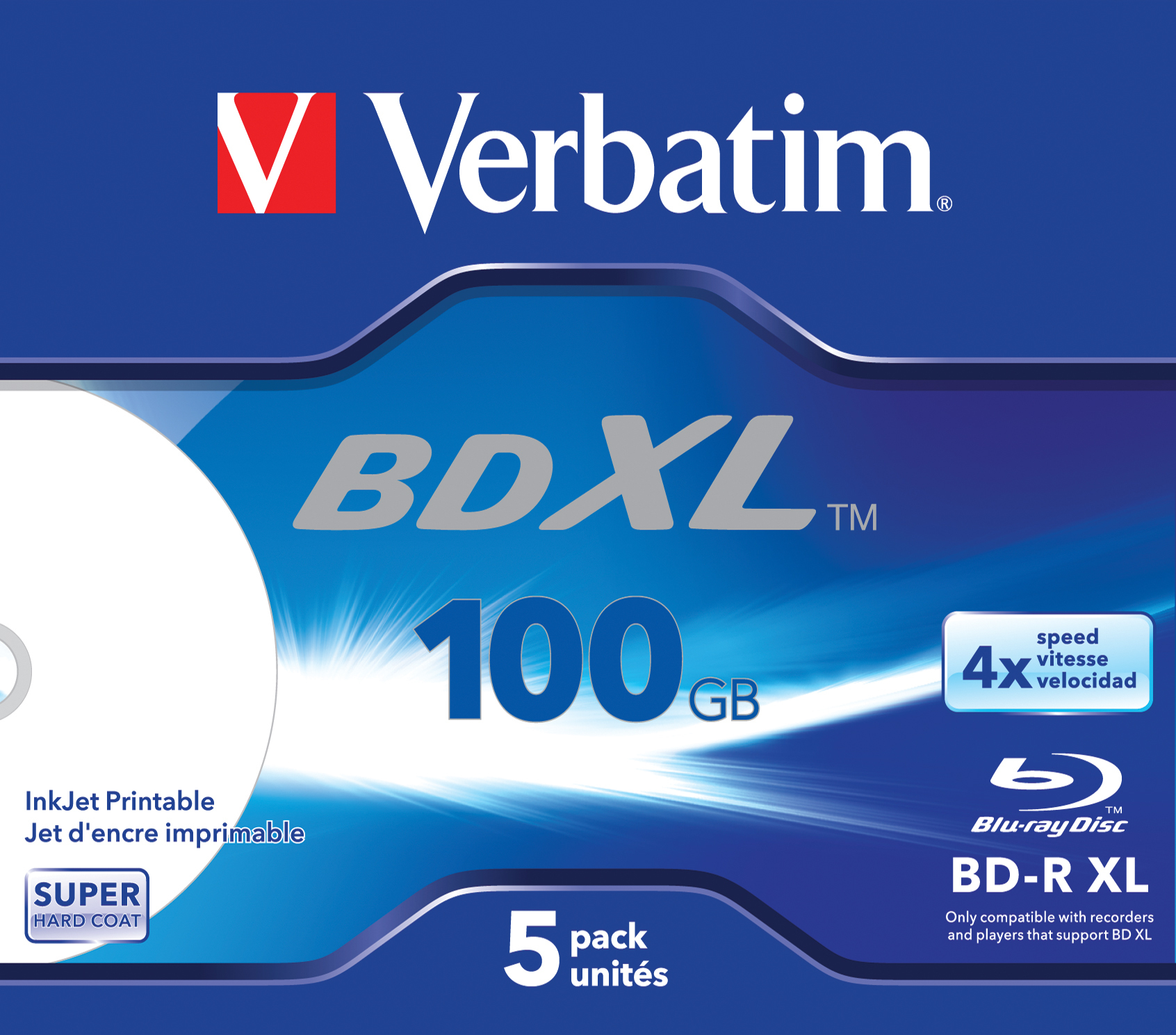 Verbatim 43789 blank Blu-ray disk BD-R 100 GB 5 stk