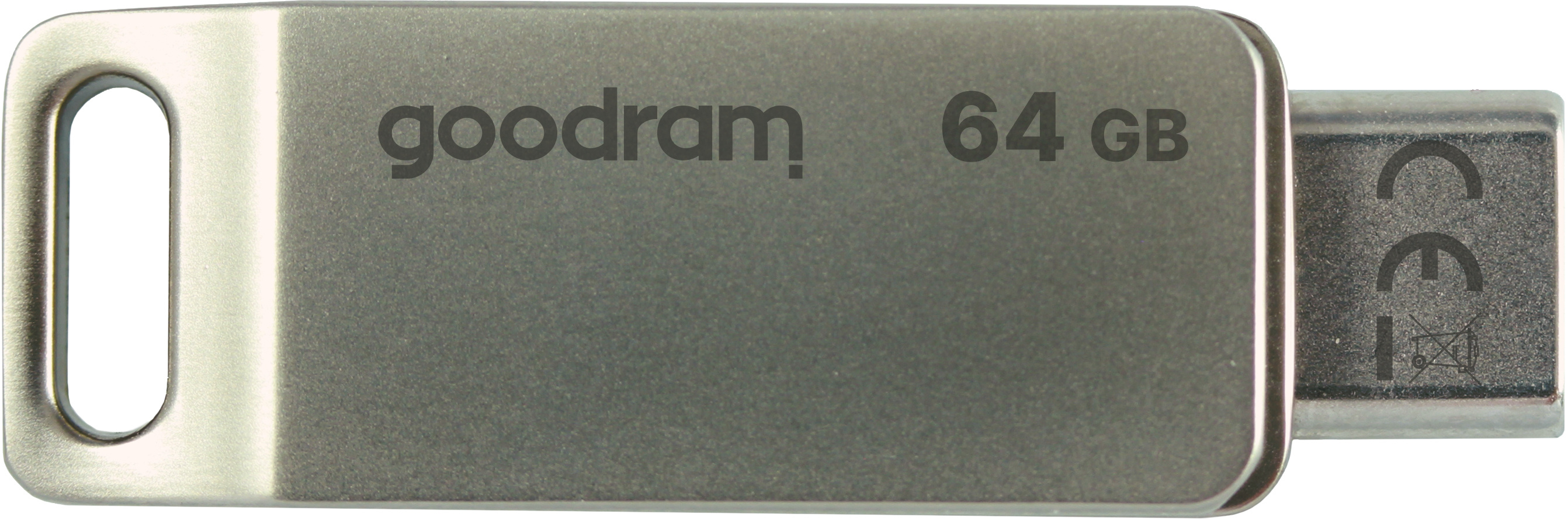 Goodram ODA3 USB-nøgle 64 GB USB Type-A / USB Type-C 3.2 Gen 1 (3.1 Gen 1) Sølv