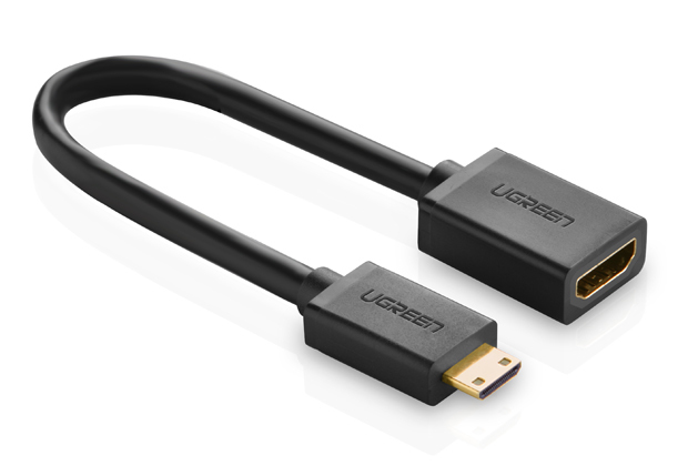 Ugreen 20137 HDMI-kabel Mini-HDMI Sort, Guld