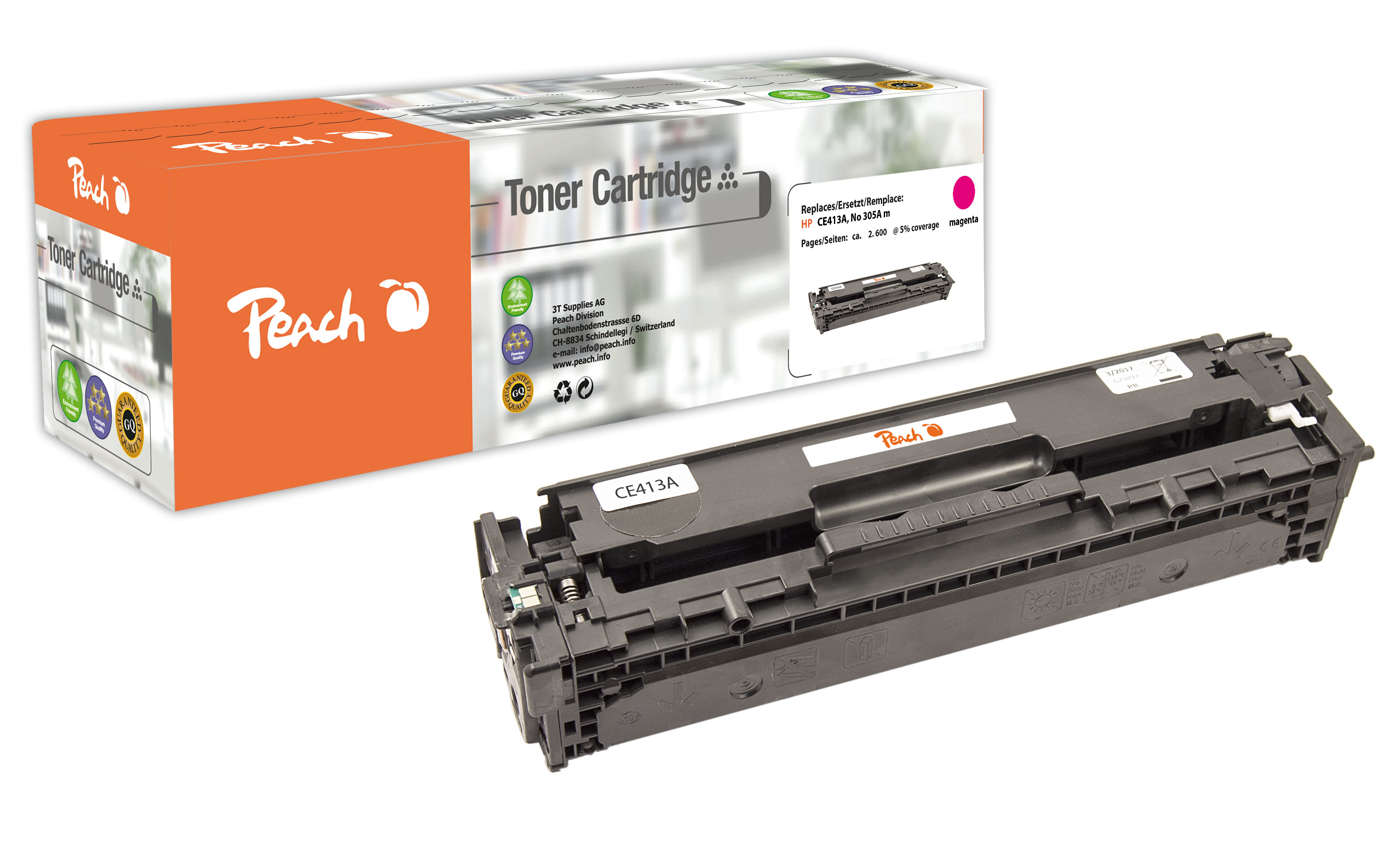 Peach PT270 tonerpatron 1 stk Kompatibel Magenta