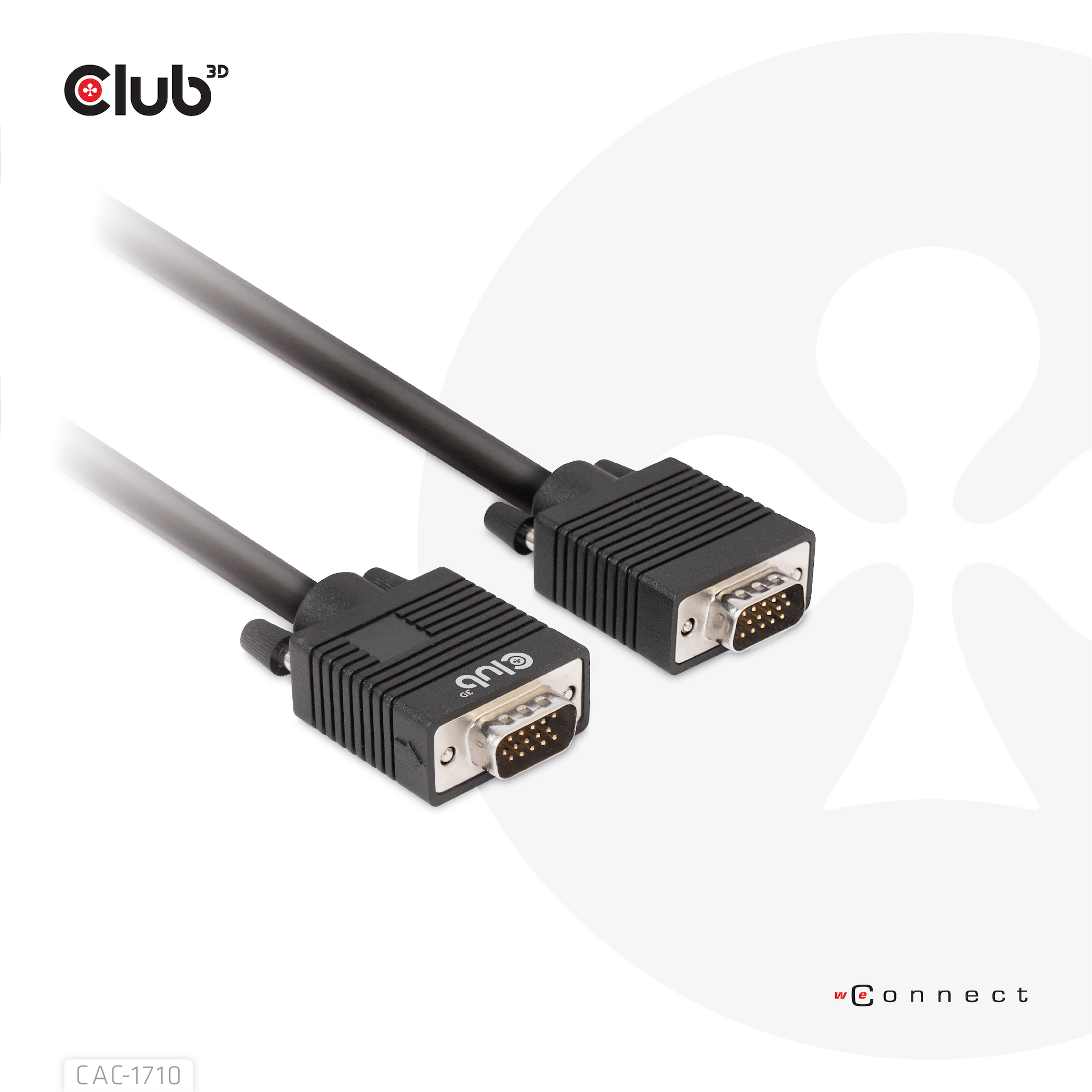 CLUB3D CAC-1710 VGA kabel 10 m VGA (D-Sub) Sort