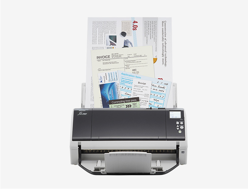 Ricoh fi-7460 ADF + manuel indføringsscanner 600 x 600 dpi A3 Grå, Hvid