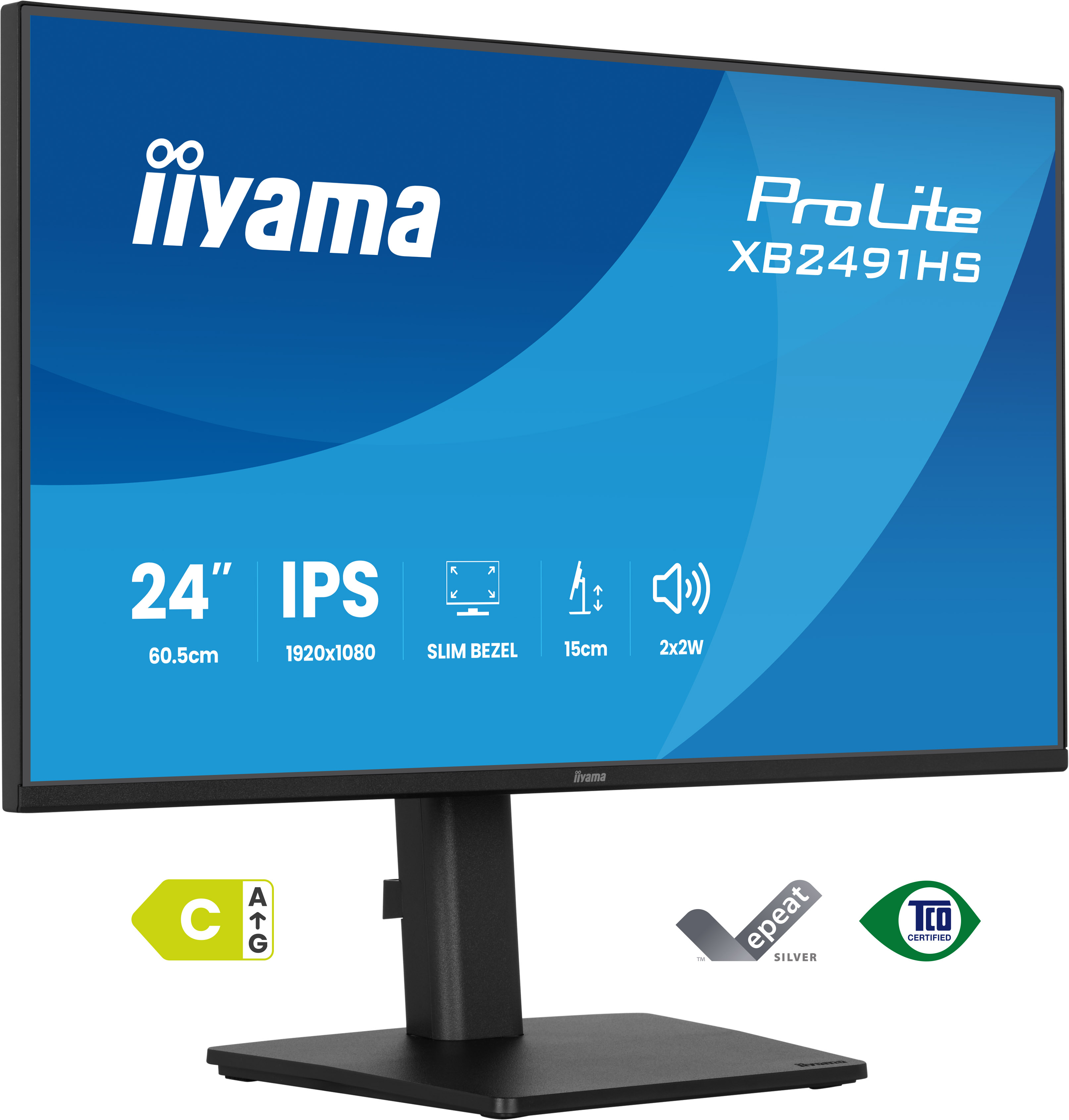 iiyama ProLite XB2491HS-B1 computerskærm 60,5 cm (23.8") 1920 x 1080 pixel Fuld HD LCD Sort