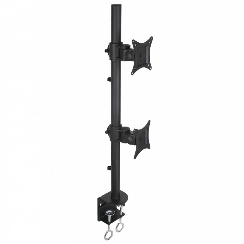 Techly ICA-LCD-350-D skærmbeslag og -stativer 68,6 cm (27") Skrivebord Sort