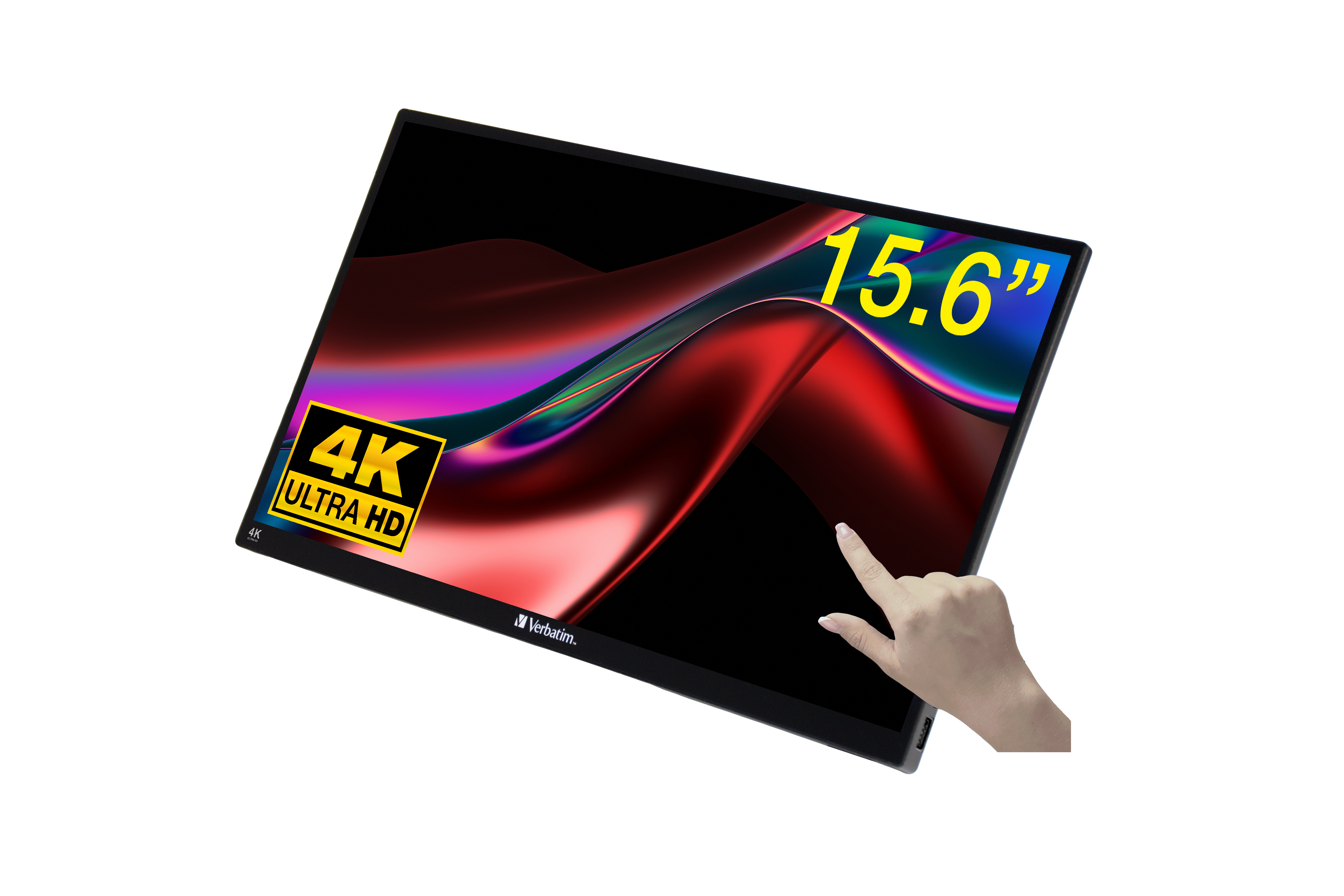 Verbatim 32238 computerskærm 39,6 cm (15.6") 3840 x 2160 pixel 4K Ultra HD LCD Berøringsskærm Sort