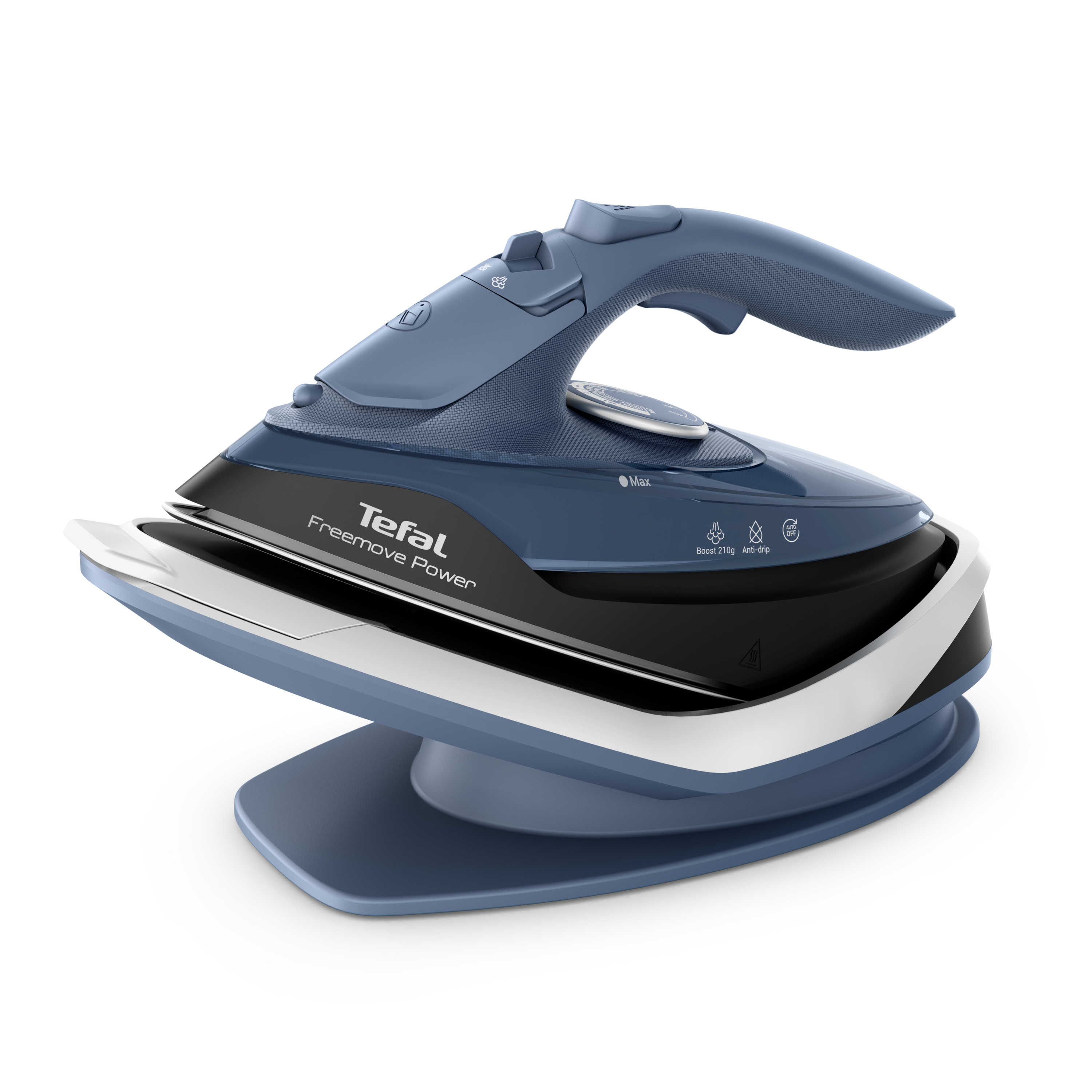 Tefal Freemove Power FV6675E0 strygejern Tør & dampstrygejern Keramisk strygesål 2600 W Sort, Blå